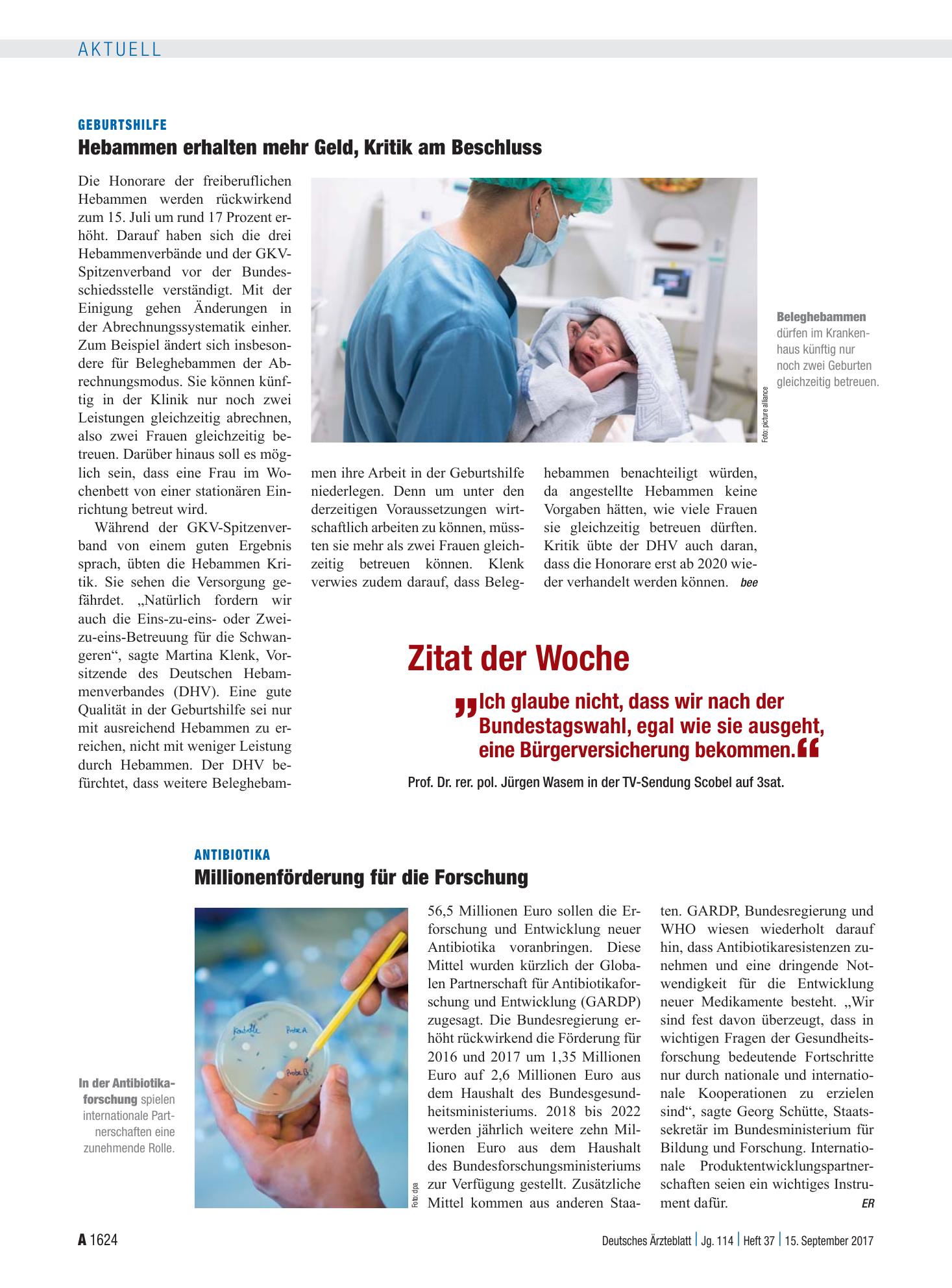 Vorschauseite 1: Zitat der Woche – Deutsches Ärzteblatt