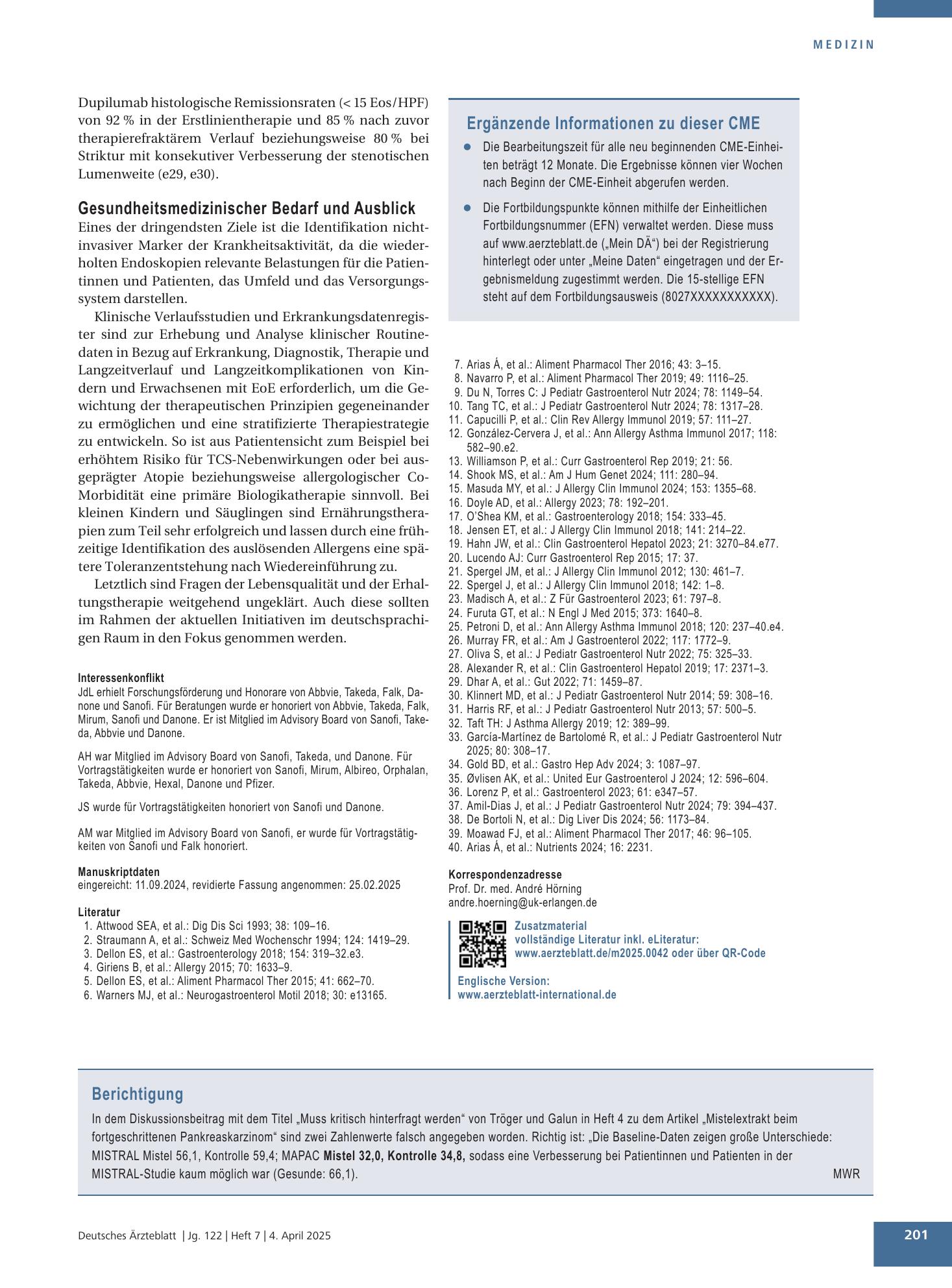 Vorschauseite 1: Berichtigung – Deutsches Ärzteblatt