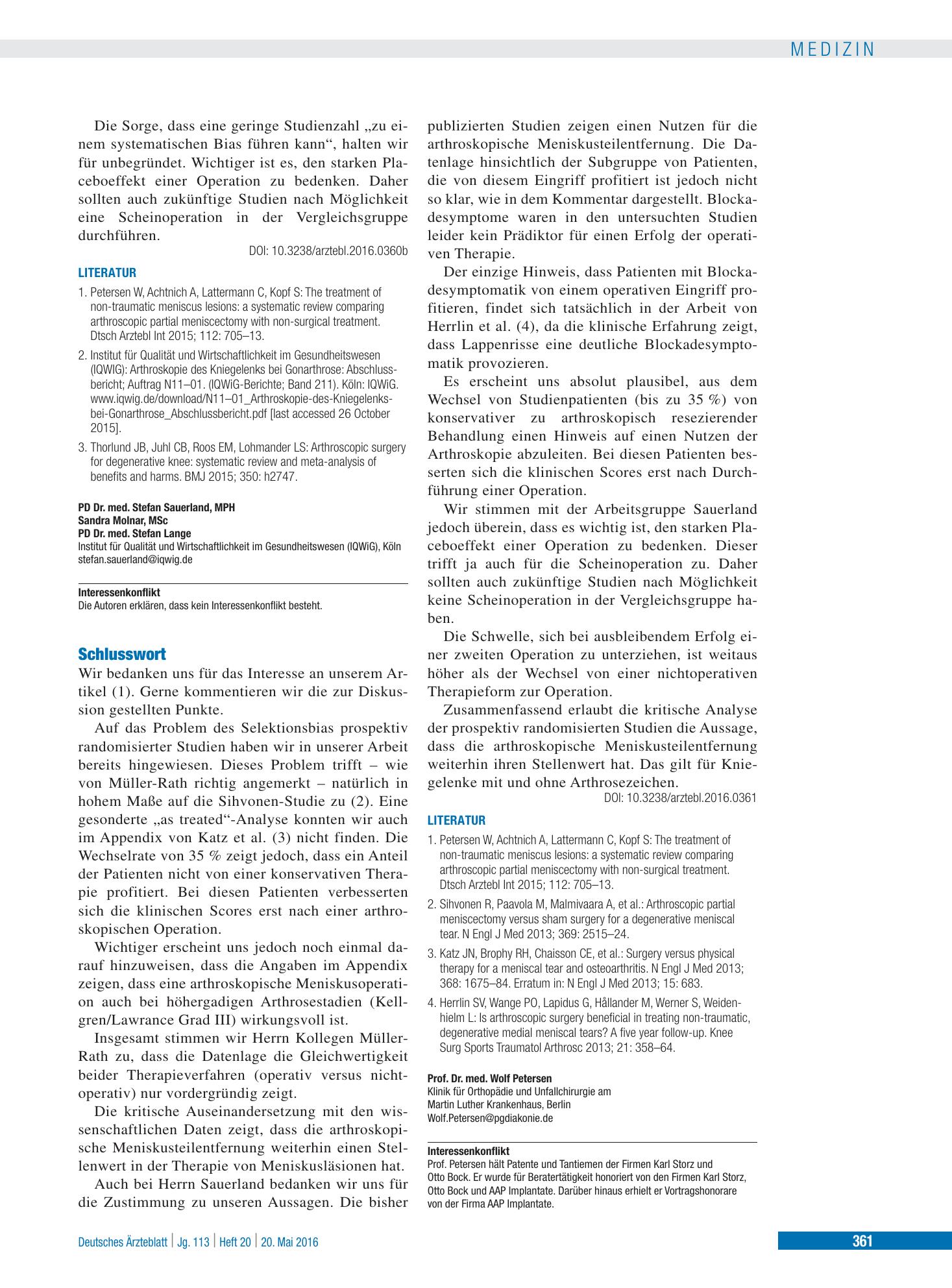 Vorschauseite 1: Schlusswort – Deutsches Ärzteblatt