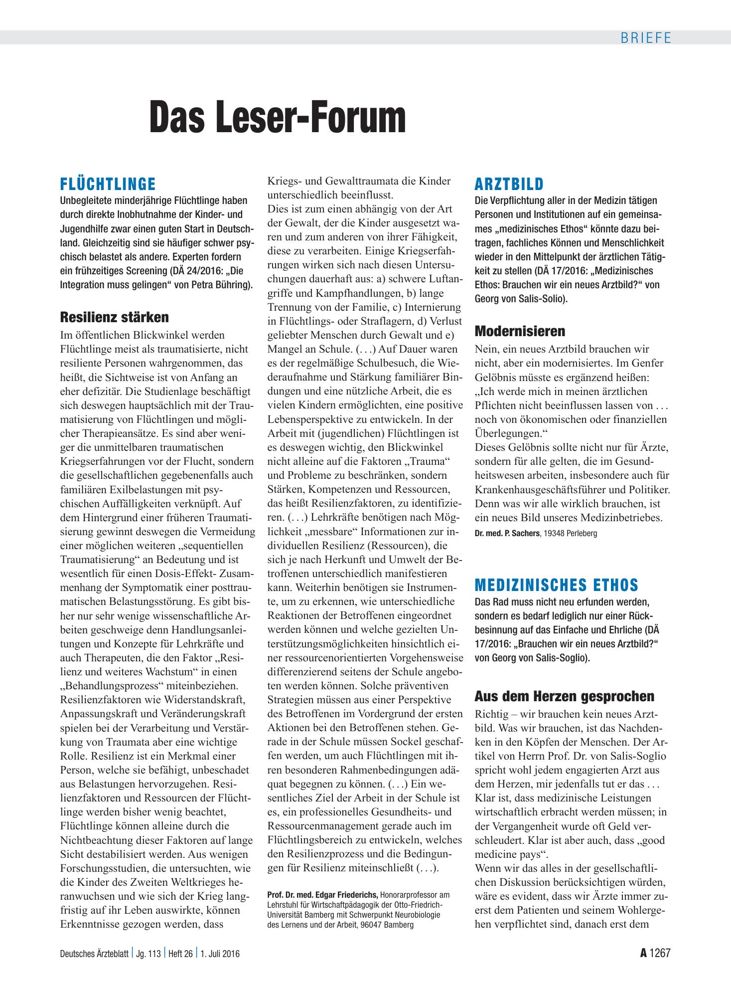Vorschauseite 1: Arztbild: Modernisieren – Deutsches Ärzteblatt