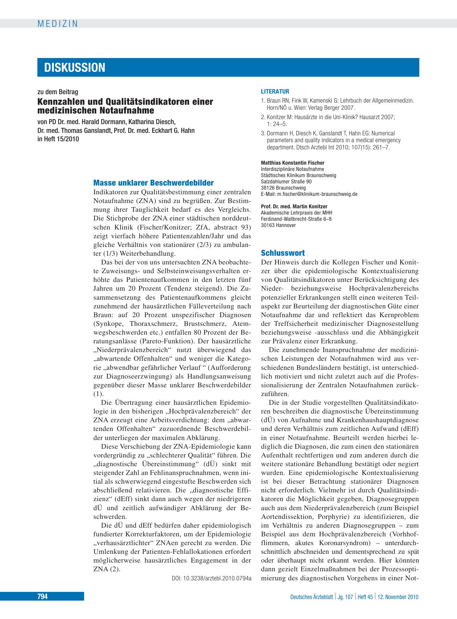 Vorschauseite 1: Schlusswort – Deutsches Ärzteblatt