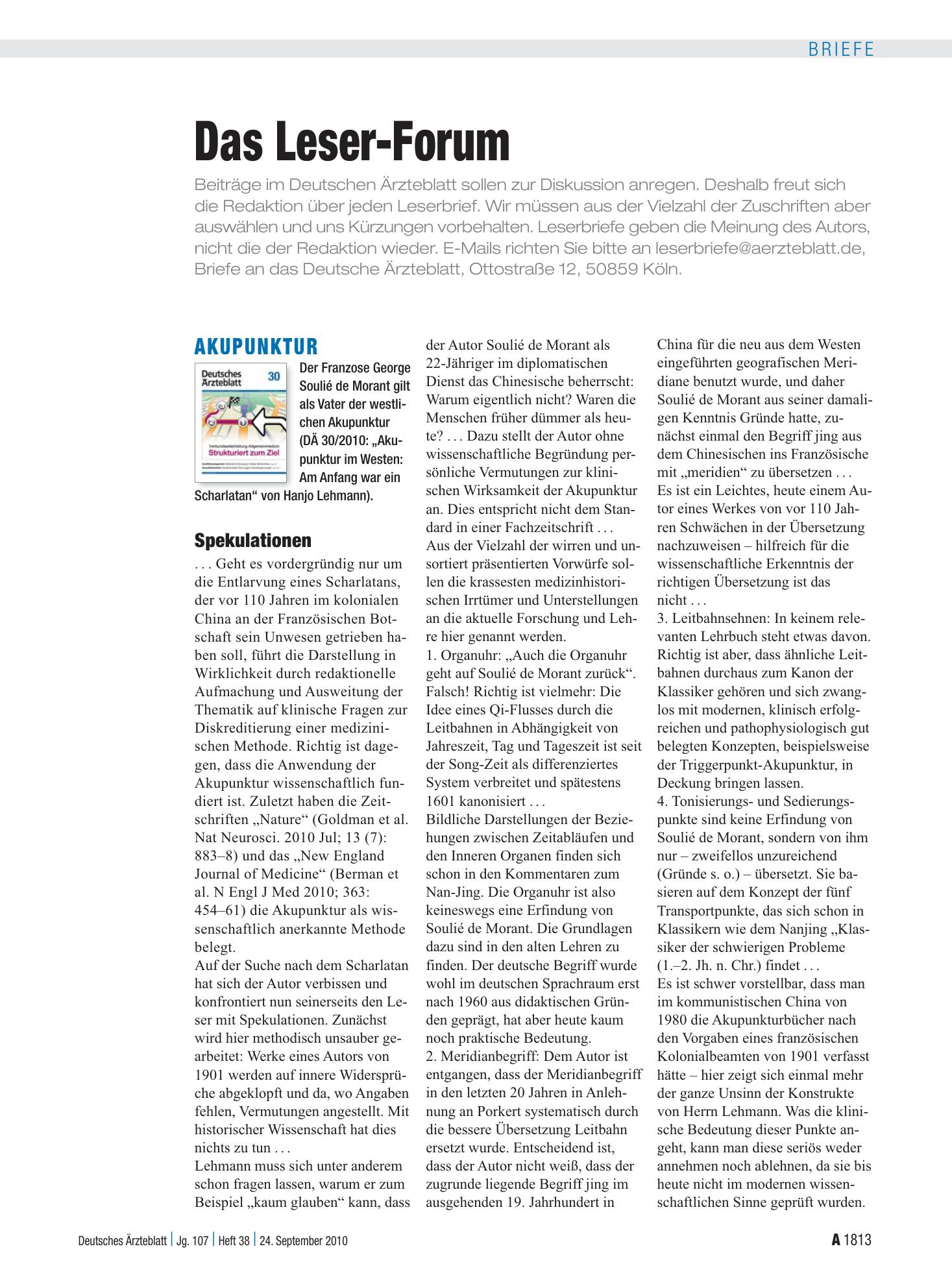Vorschauseite 1: Spekulationen – Deutsches Ärzteblatt