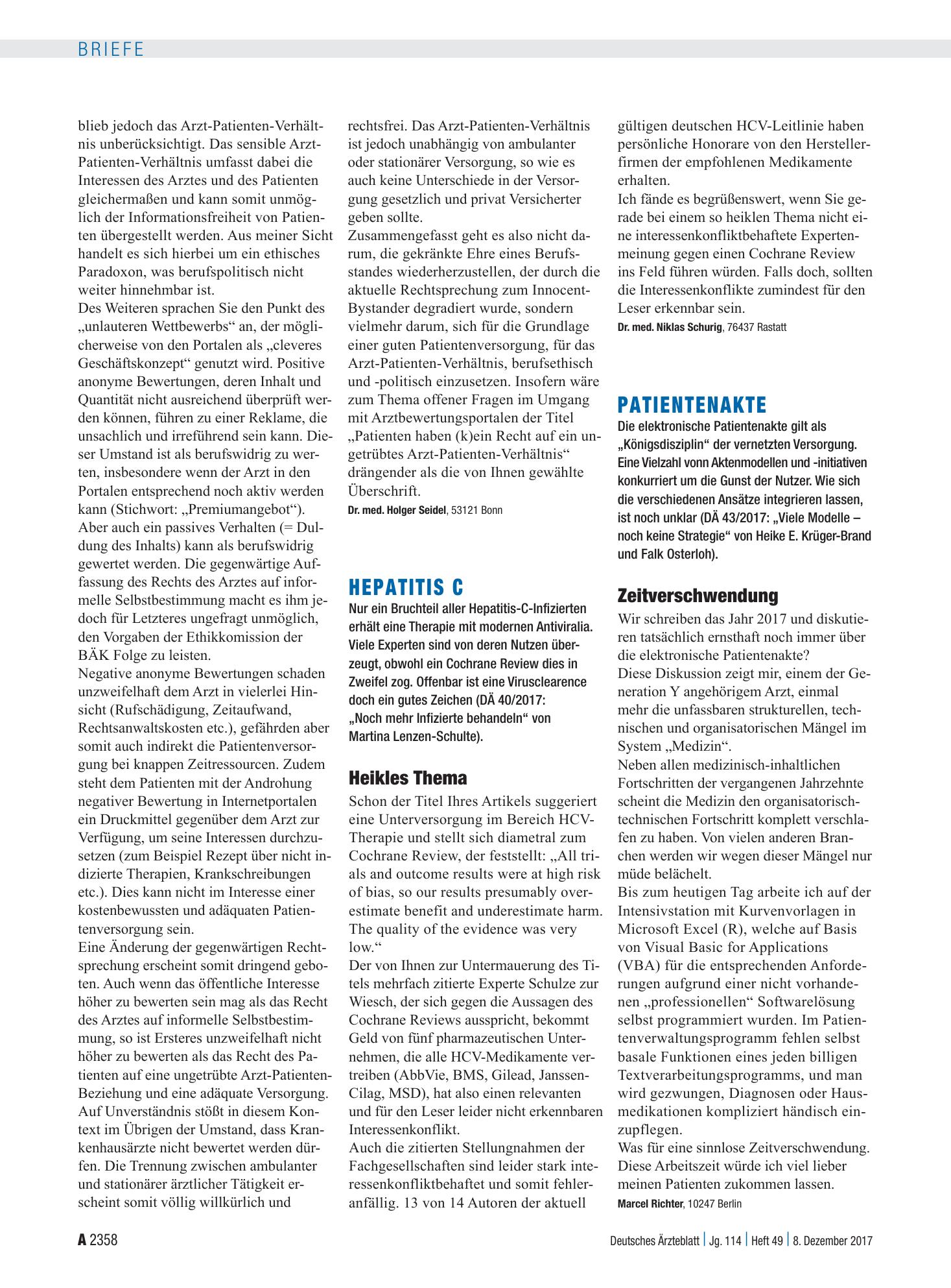 Vorschauseite 1: Hepatitis C: Heikles Thema – Deutsches Ärzteblatt