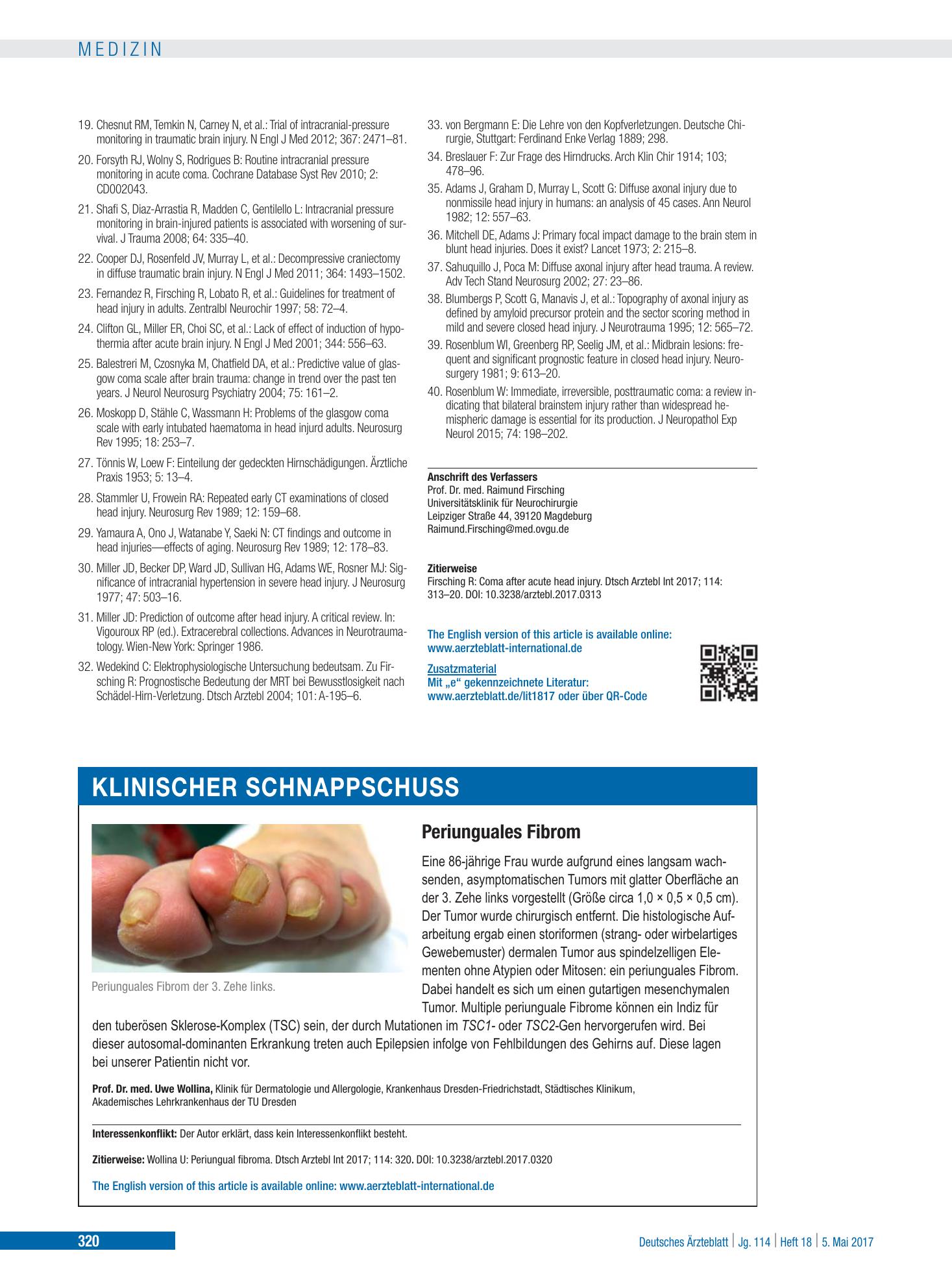 Vorschauseite 1: Periunguales Fibrom – Deutsches Ärzteblatt