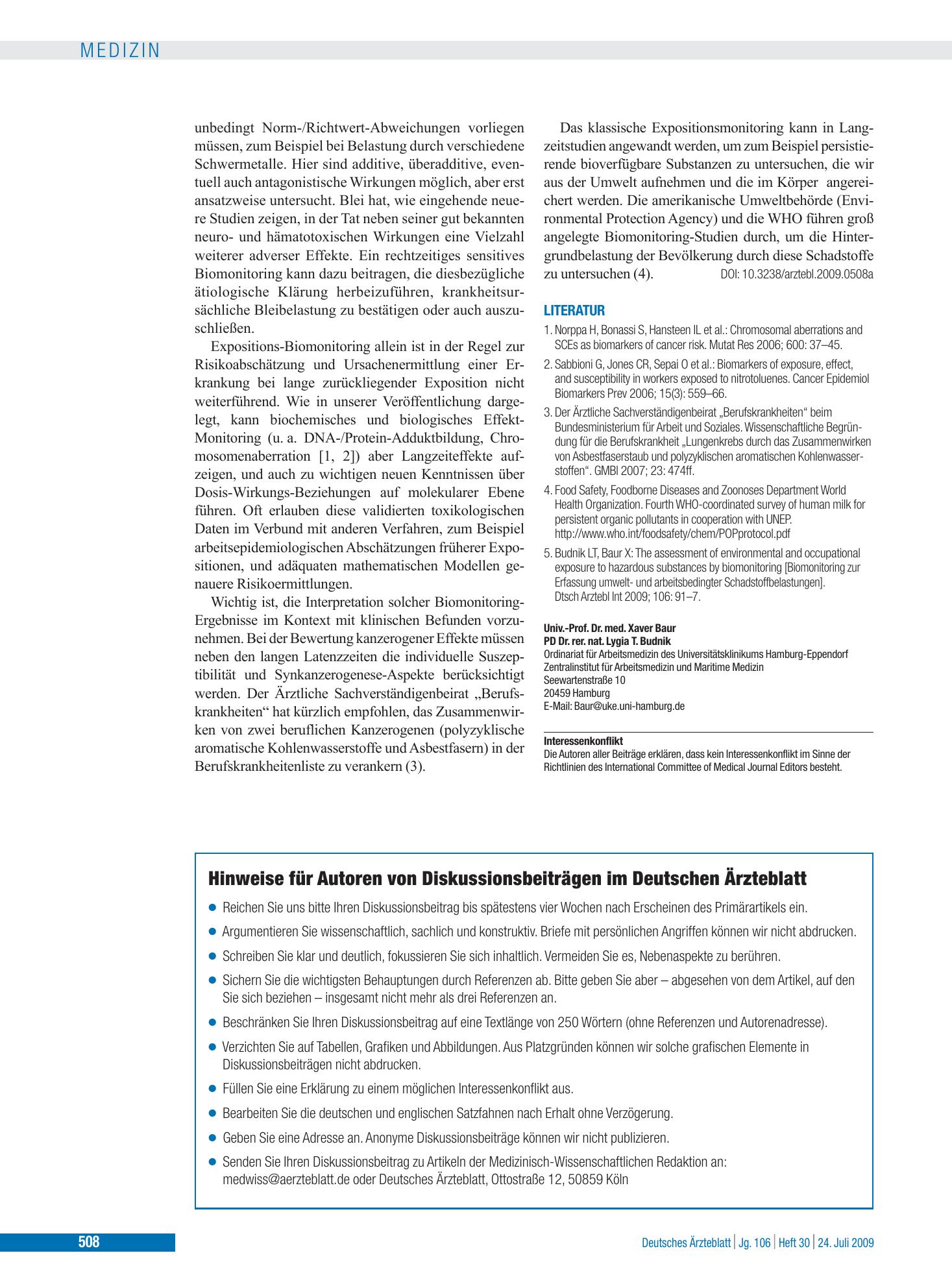 Vorschauseite 1: Hinweise für Autoren von Diskussionsbeiträgen im Deutschen Ärzteblatt – Deutsches Ärzteblatt