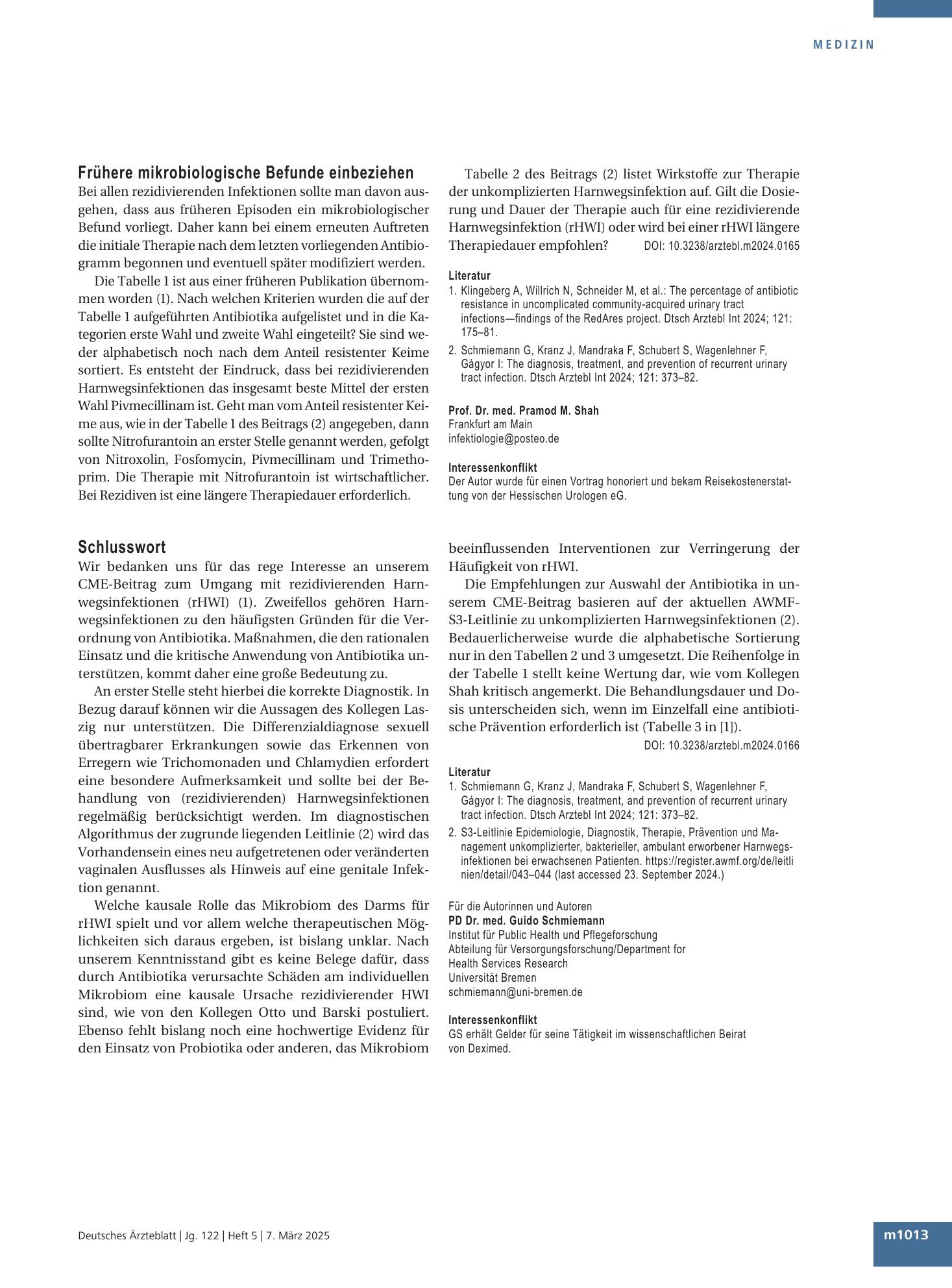 Vorschauseite 1: Schlusswort – Deutsches Ärzteblatt