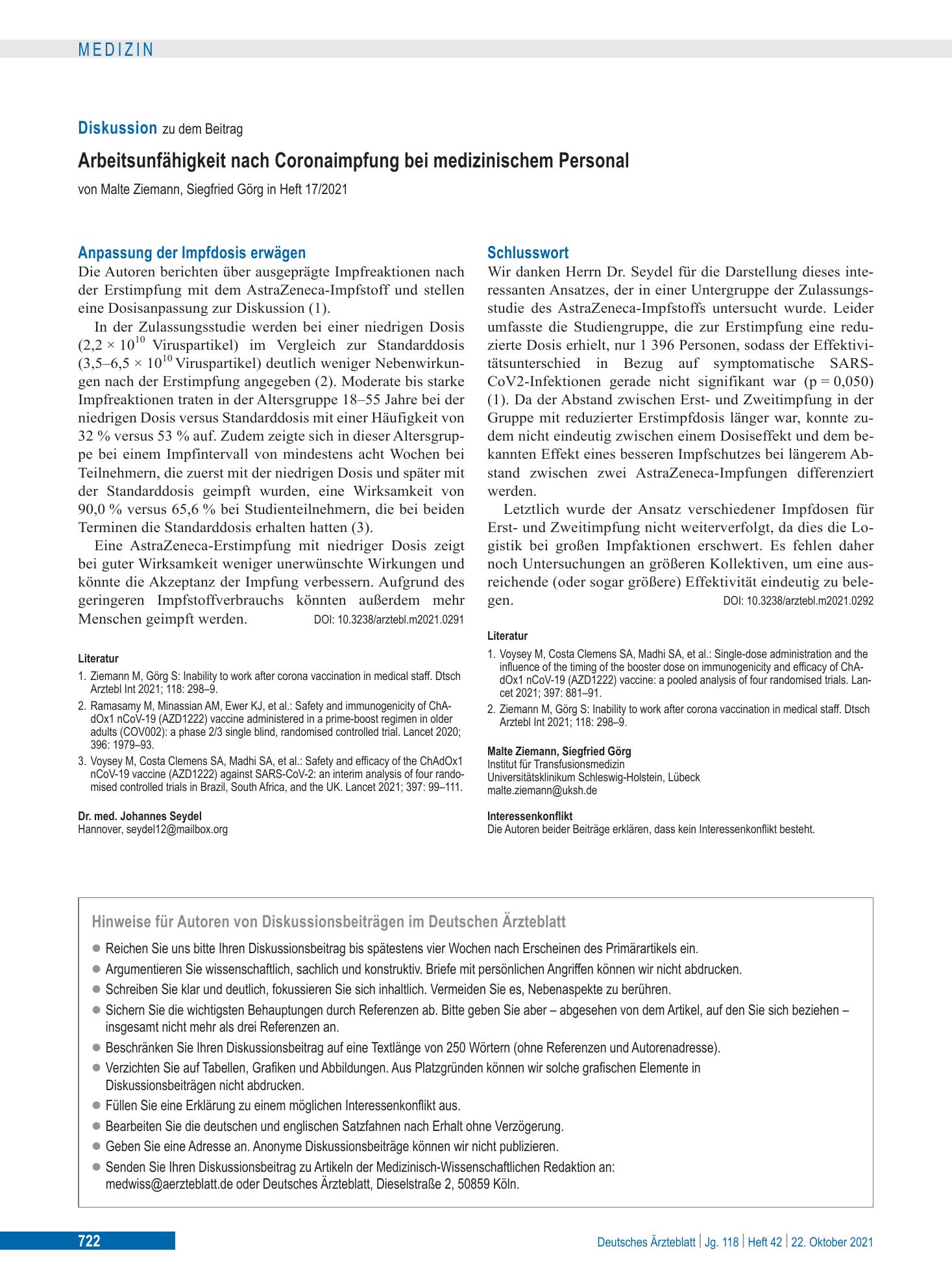 Vorschauseite 1: Schlusswort – Deutsches Ärzteblatt