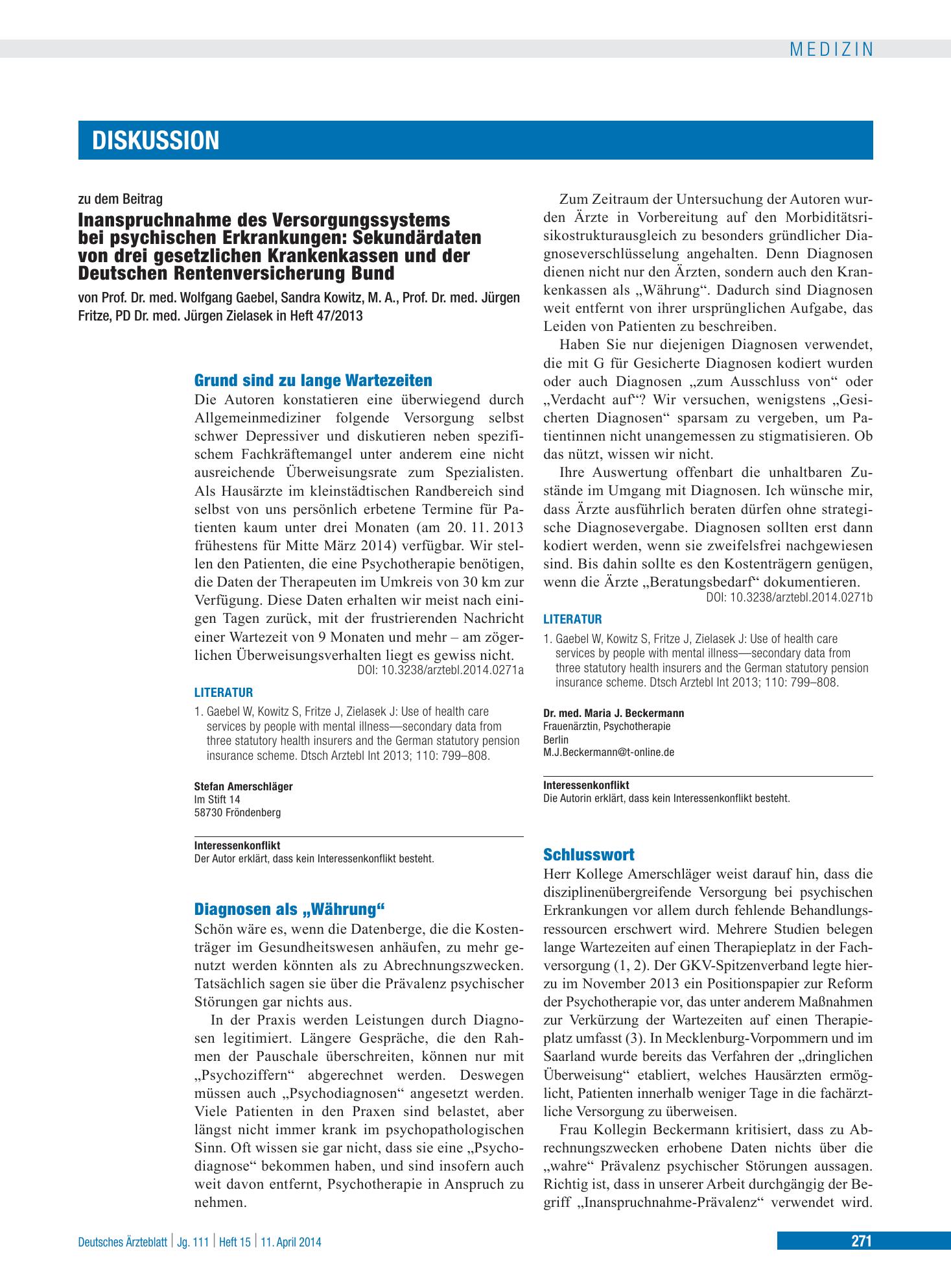 Vorschauseite 1: Schlusswort – Deutsches Ärzteblatt