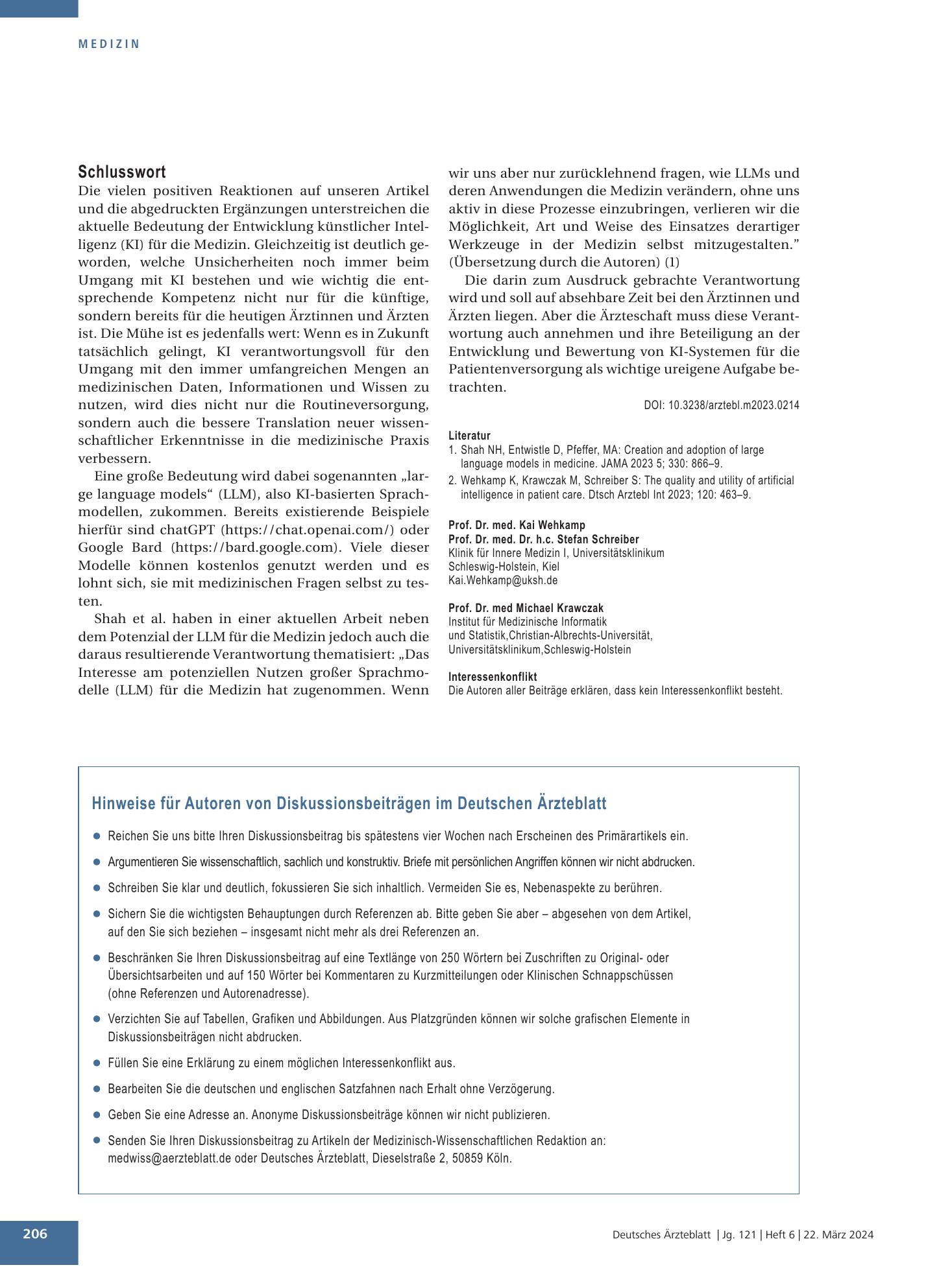 Vorschauseite 1: Schlusswort – Deutsches Ärzteblatt