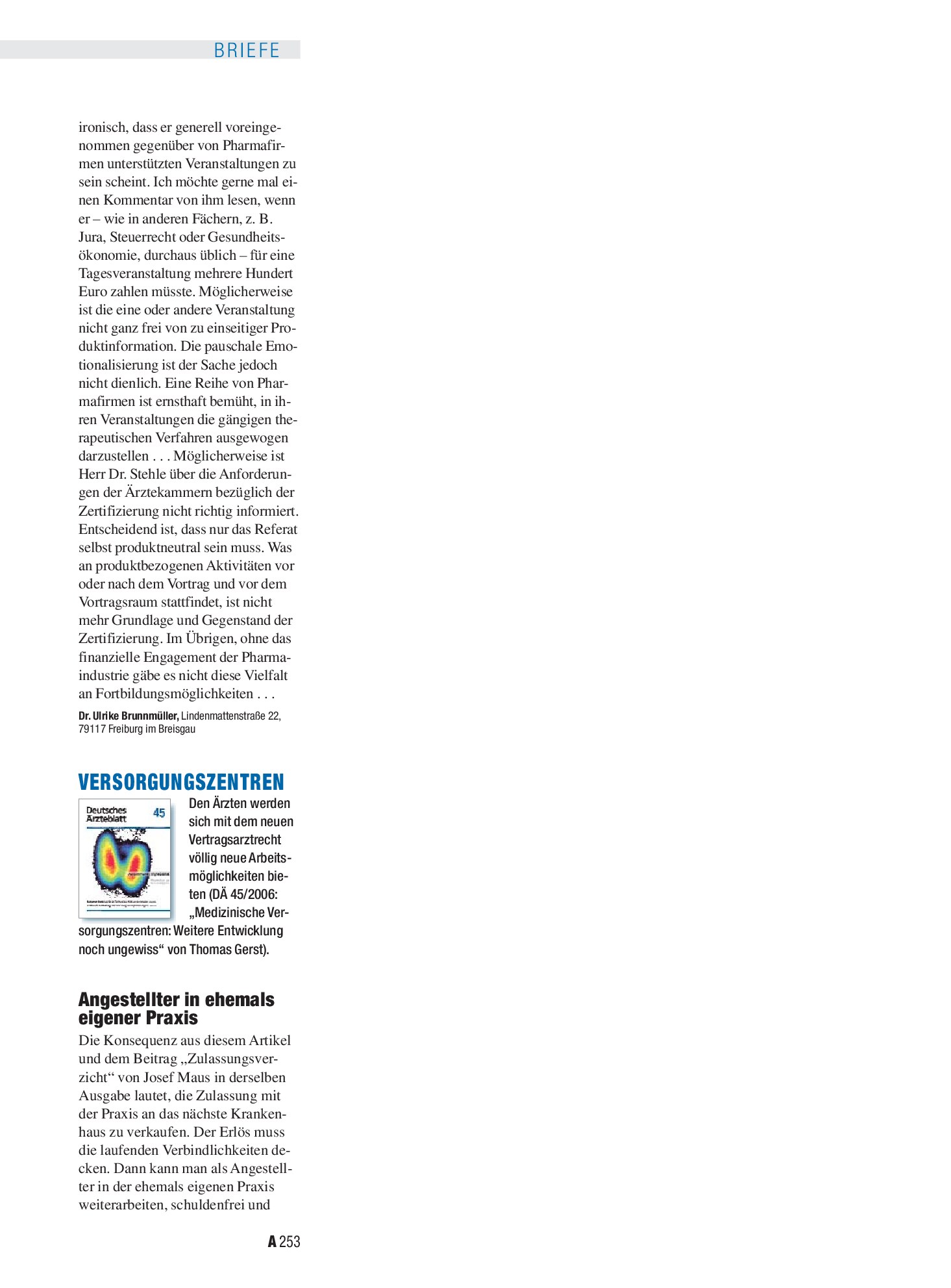 Vorschauseite 1: Versorgungszentren: Angestellter in ehemals eigener Praxis – Deutsches Ärzteblatt