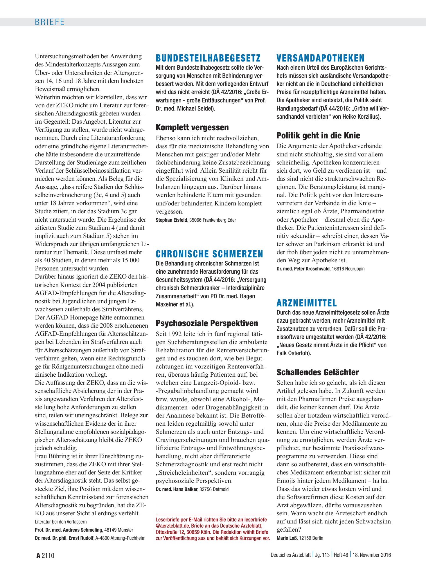 Vorschauseite 1: Arzneimittel: Schallendes Gelächter – Deutsches Ärzteblatt