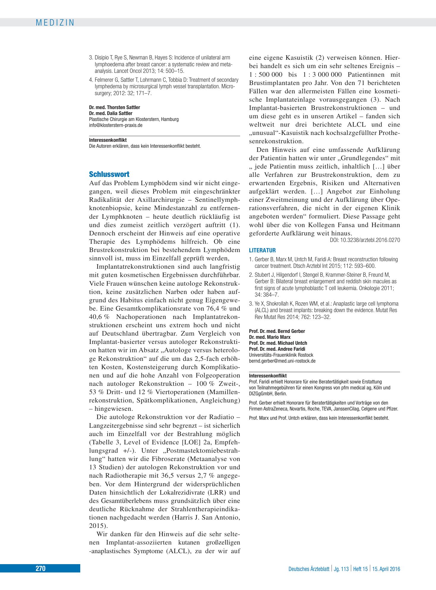 Vorschauseite 1: Schlusswort – Deutsches Ärzteblatt