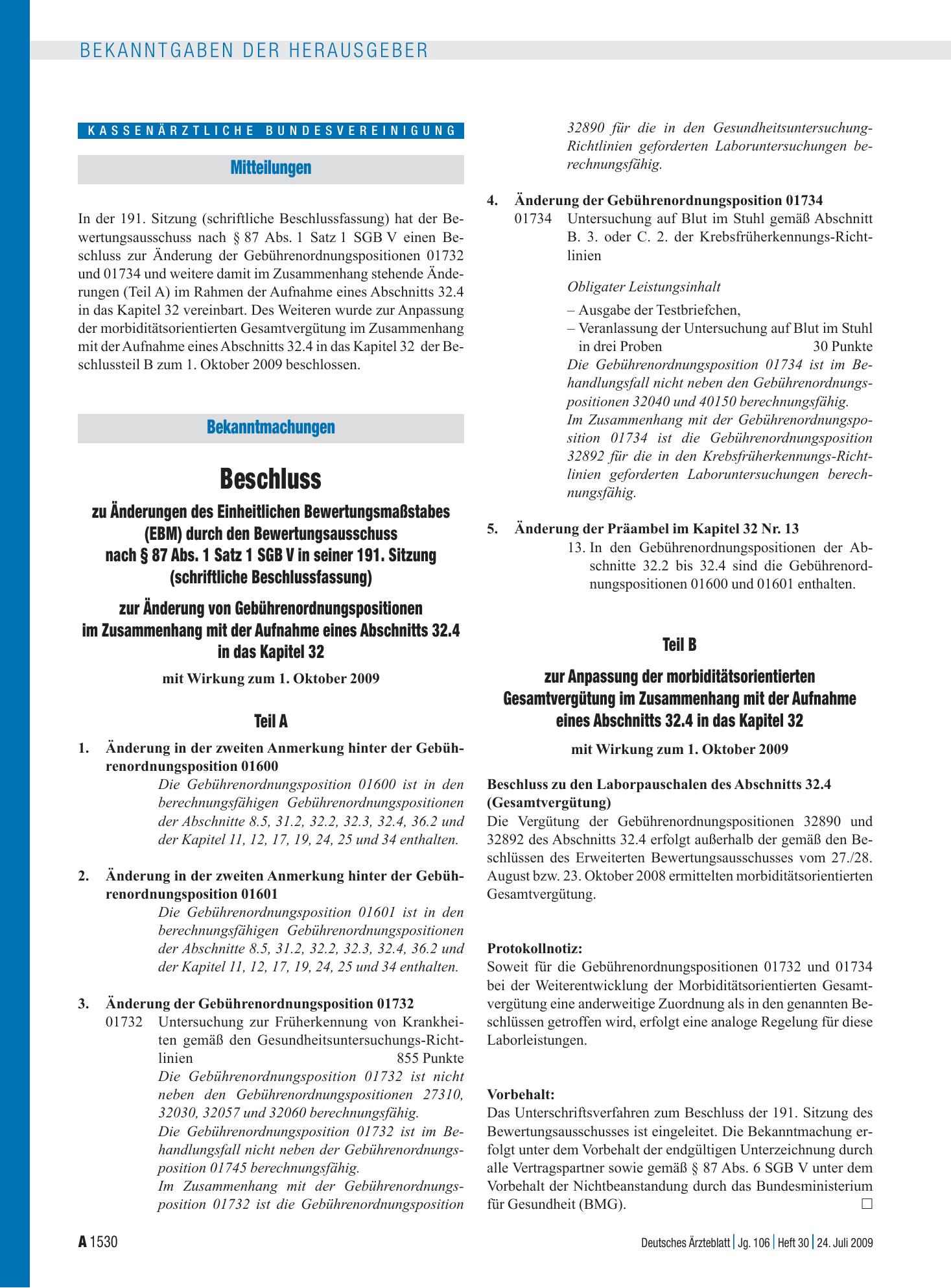 Vorschauseite 1: Mitteilungen – Deutsches Ärzteblatt