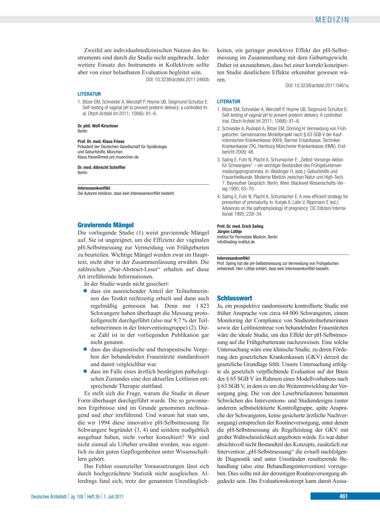 Vorschauseite 1: Schlusswort – Deutsches Ärzteblatt