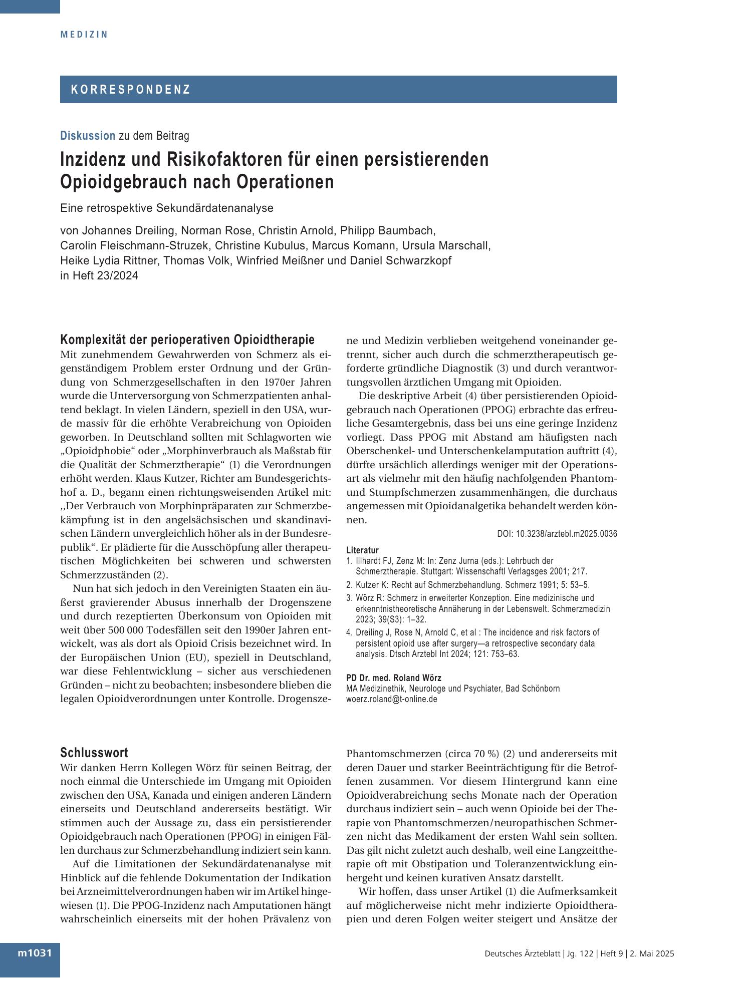 Vorschauseite 1: Schlusswort – Deutsches Ärzteblatt