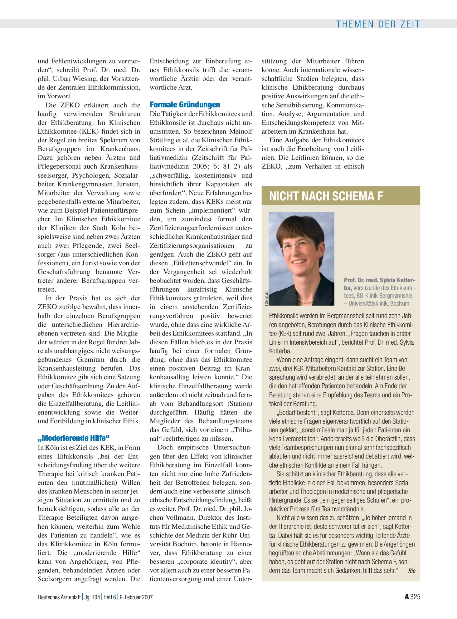 Vorschauseite 1: Nicht nach Schema F – Deutsches Ärzteblatt