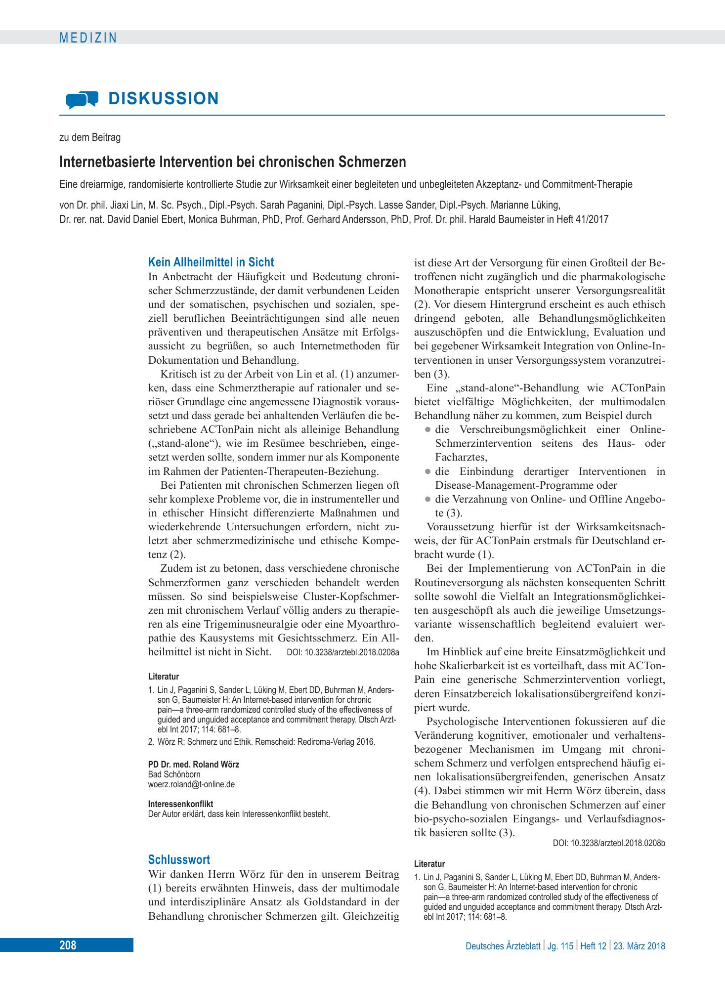 Vorschauseite 1: Schlusswort – Deutsches Ärzteblatt
