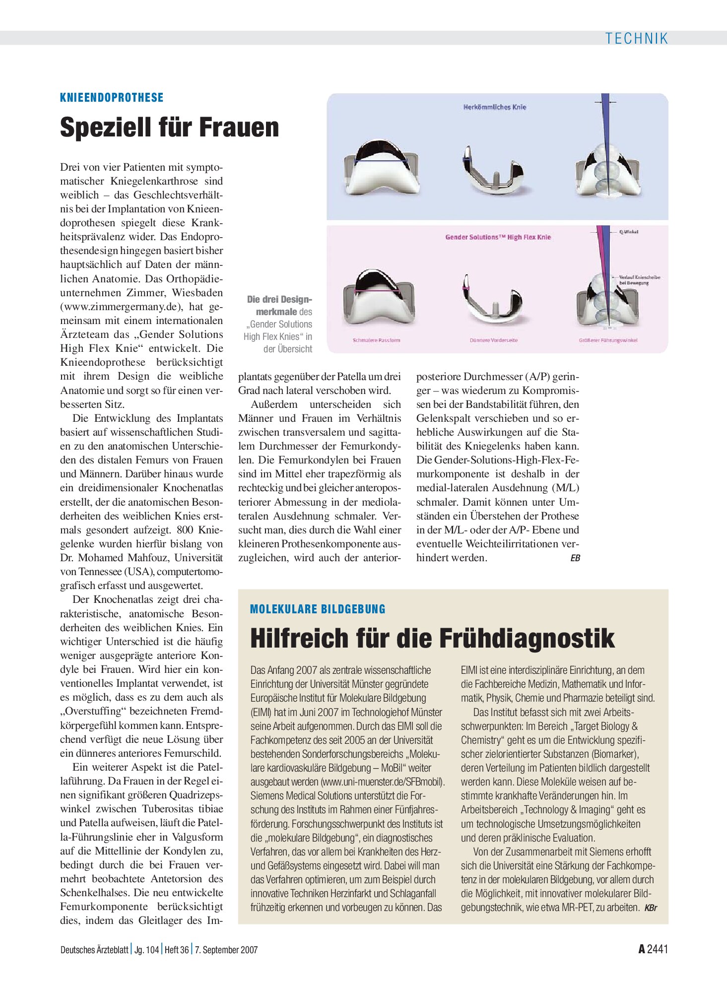 Vorschauseite 1: Molekulare Bildgebung: Hilfreich für die Frühdiagnostik – Deutsches Ärzteblatt