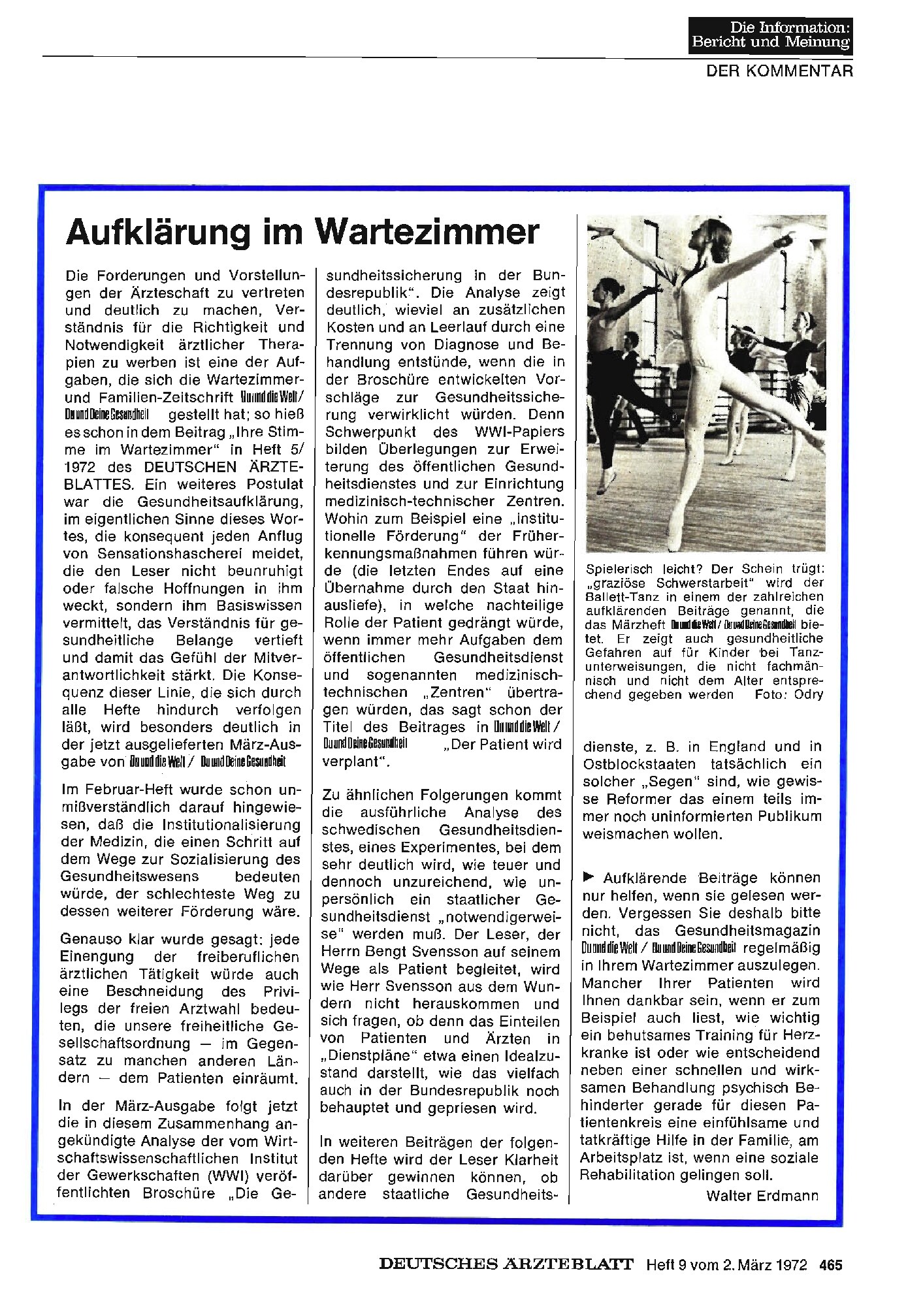 Vorschauseite 1: Aufklärung im Wartezimmer