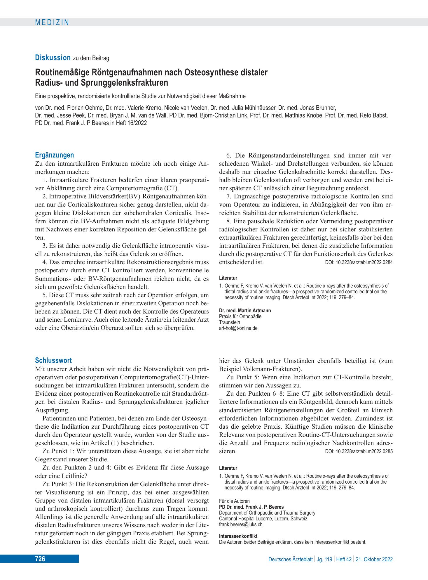 Vorschauseite 1: Schlusswort – Deutsches Ärzteblatt