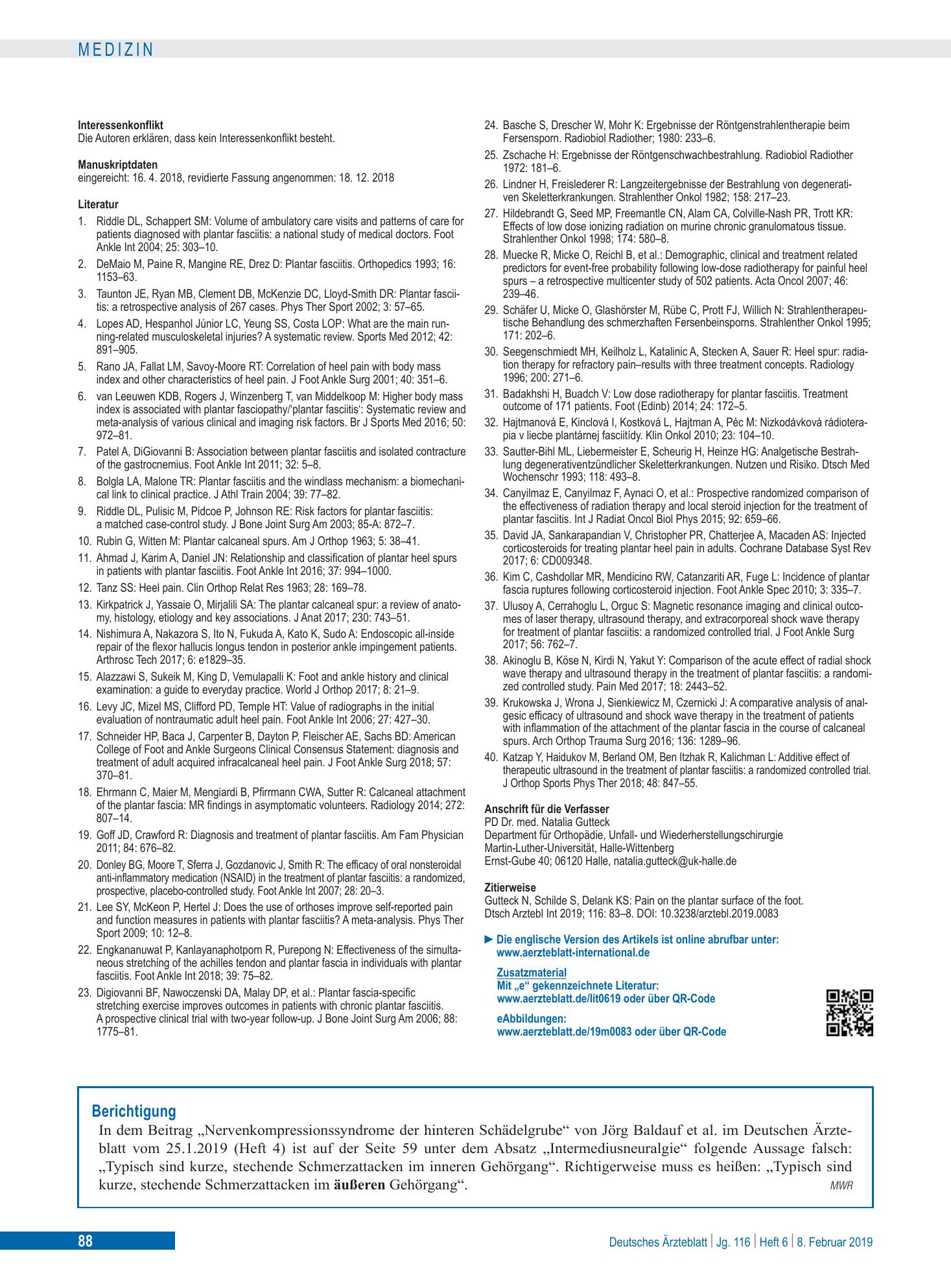 Vorschauseite 1: Berichtigung – Deutsches Ärzteblatt