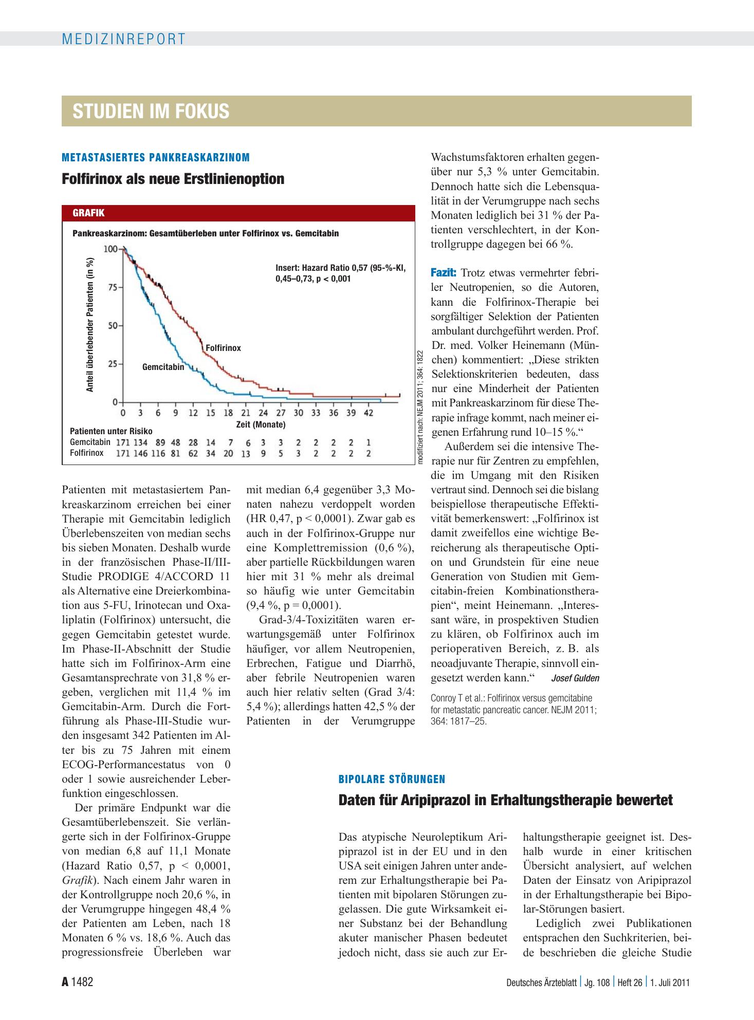 Vorschauseite 1: Bipolare Störungen: Daten für Aripiprazol in Erhaltungstherapie bewertet – Deutsches Ärzteblatt