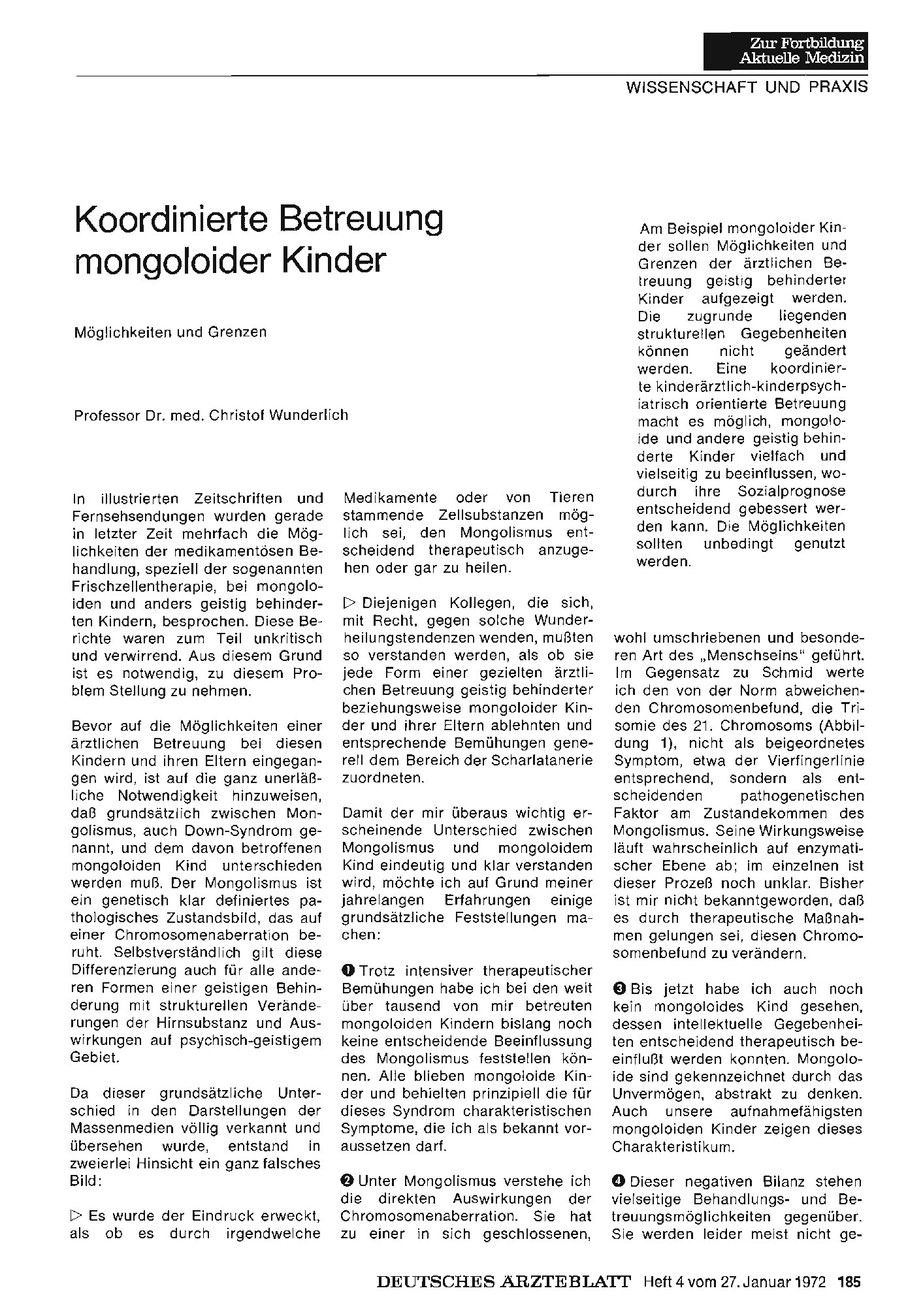 Vorschauseite 1: Koordinierte Betreuung mongoloider Kinder: Möglichkeiten und Grenzen