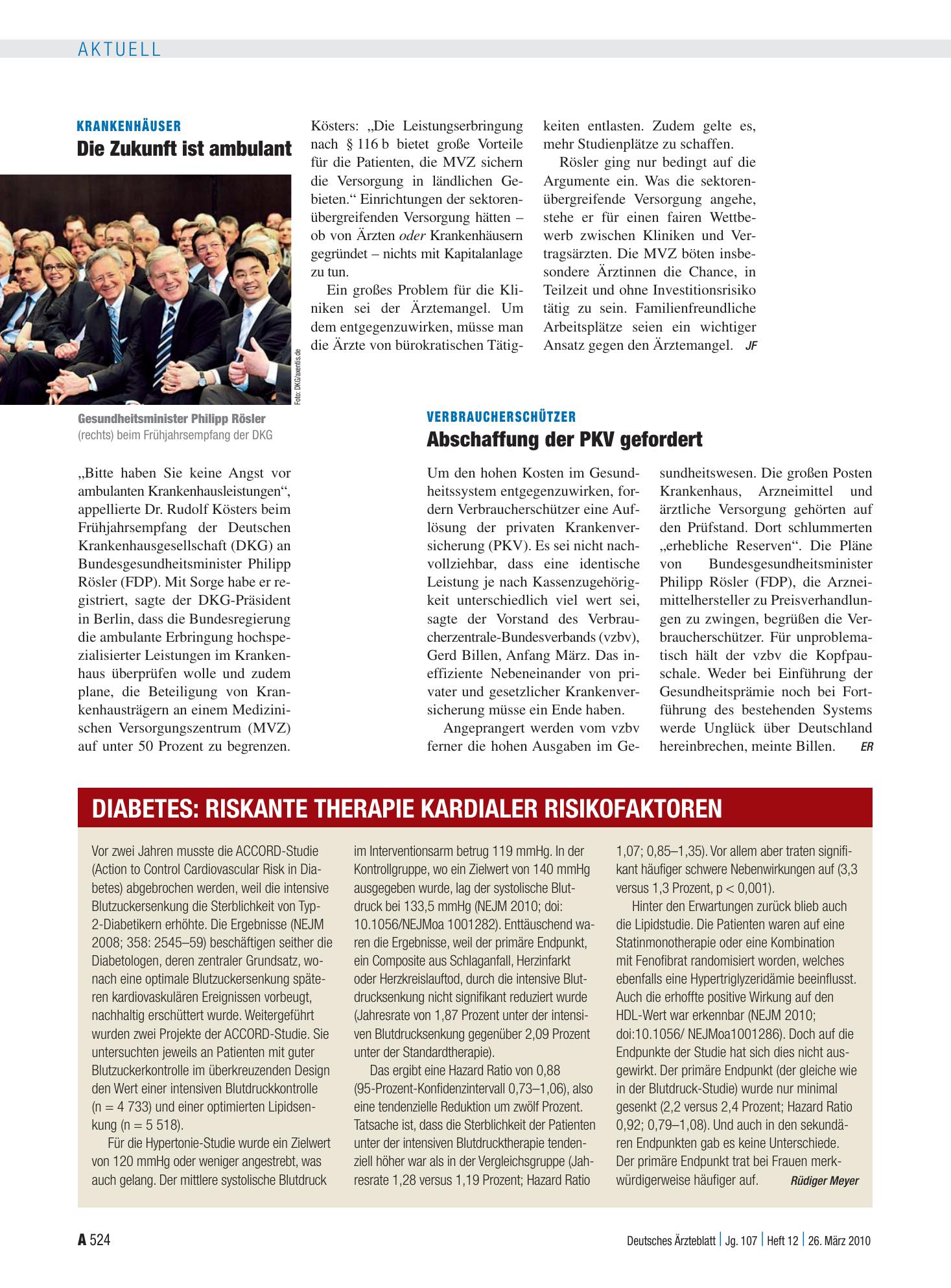 Vorschauseite 1: Verbraucherschützer: Abschaffung der PKV gefordert – Deutsches Ärzteblatt