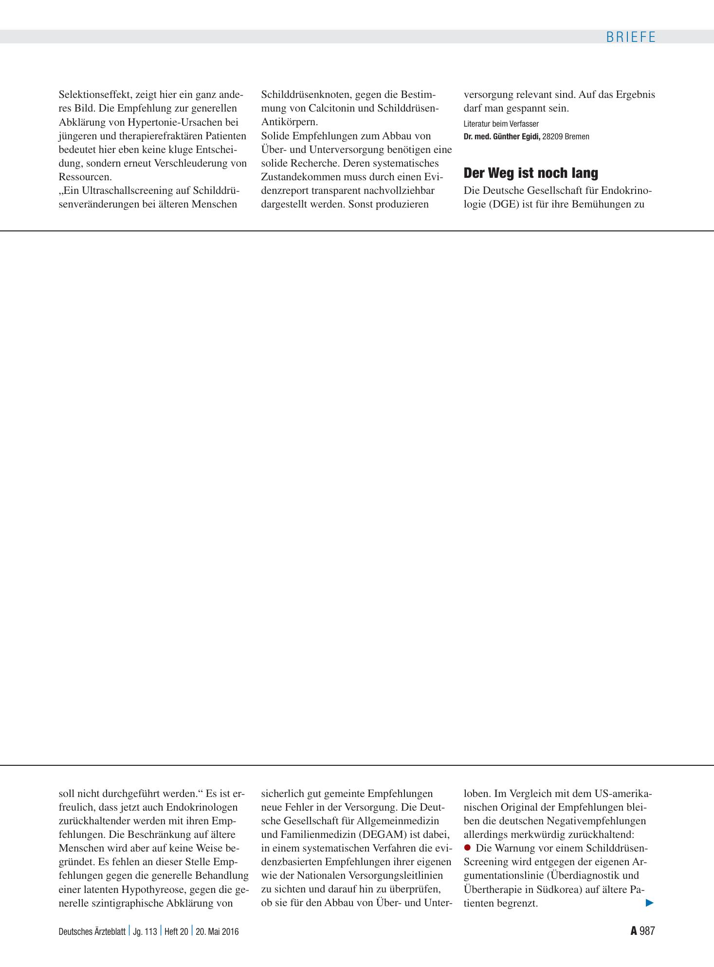 Vorschauseite 1: Klug entscheiden: Der Weg ist noch lang – Deutsches Ärzteblatt