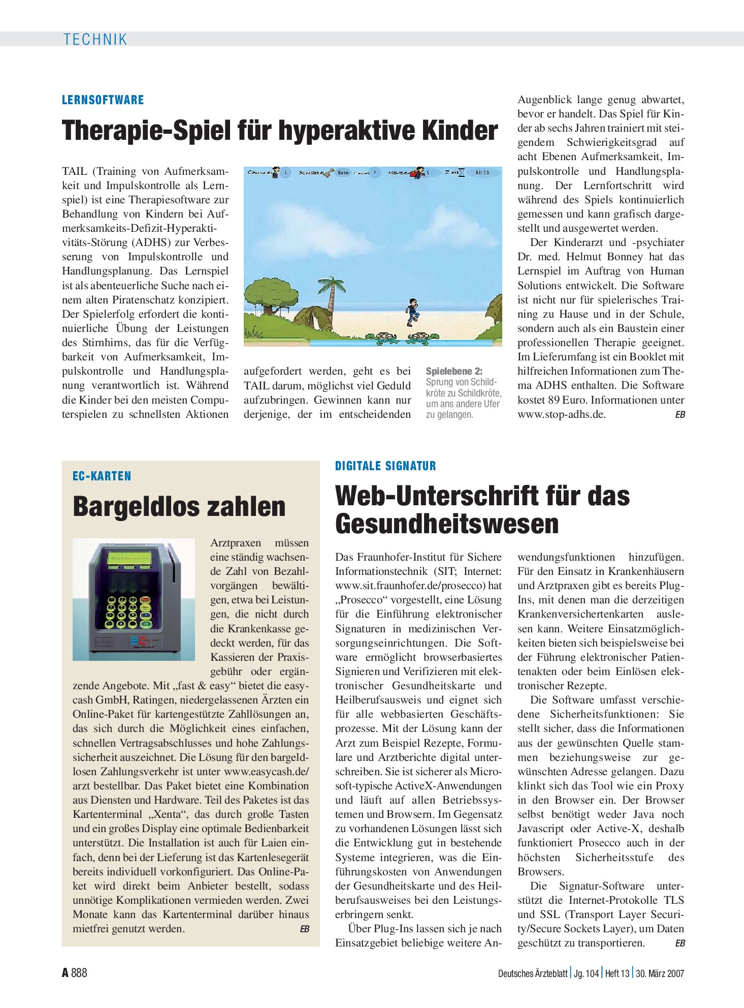 Vorschauseite 1: ec-Karten: Bargeldlos zahlen – Deutsches Ärzteblatt