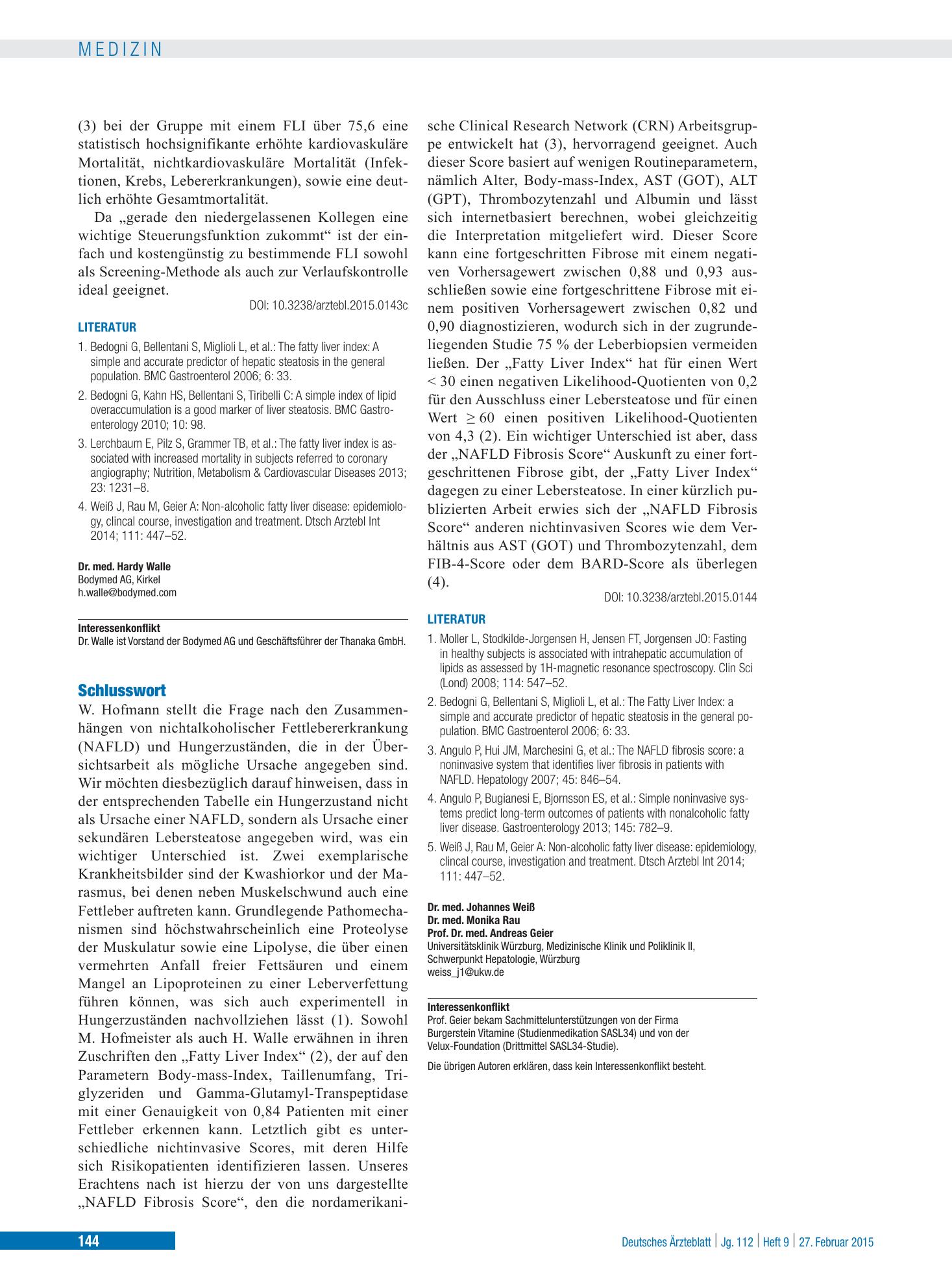 Vorschauseite 1: Schlusswort – Deutsches Ärzteblatt