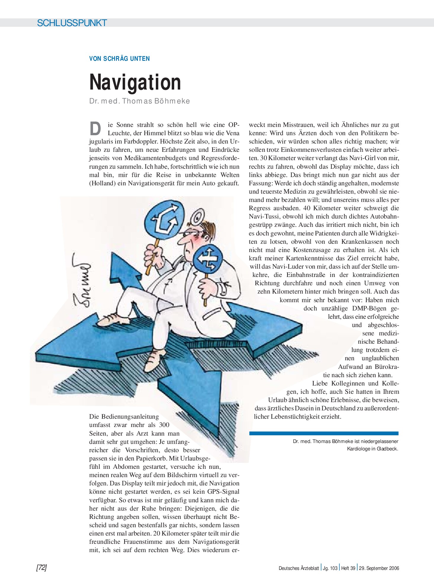 Vorschauseite 1: Von schräg unten: Navigation – Deutsches Ärzteblatt