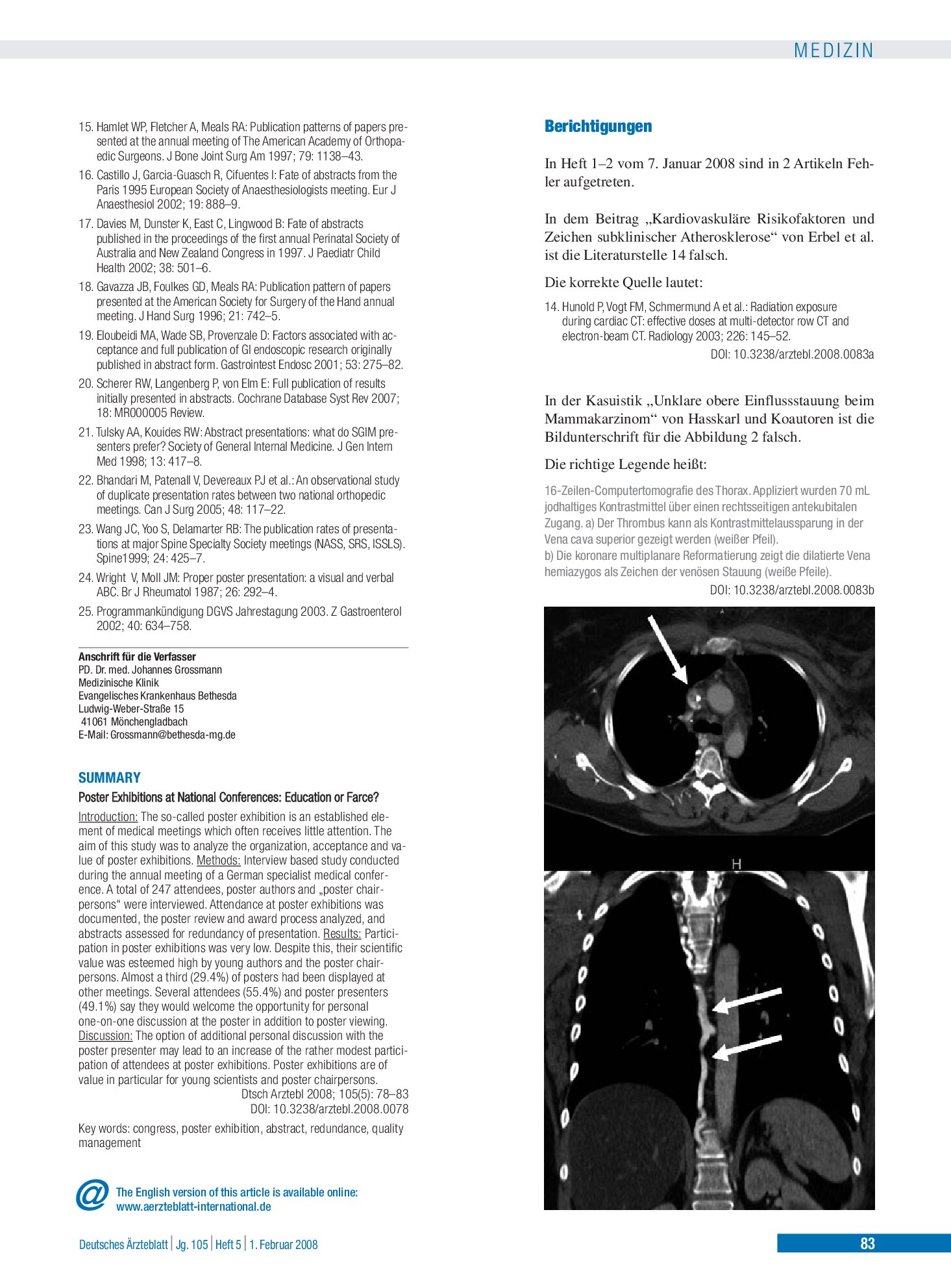 Vorschauseite 1: Berichtigung – Deutsches Ärzteblatt