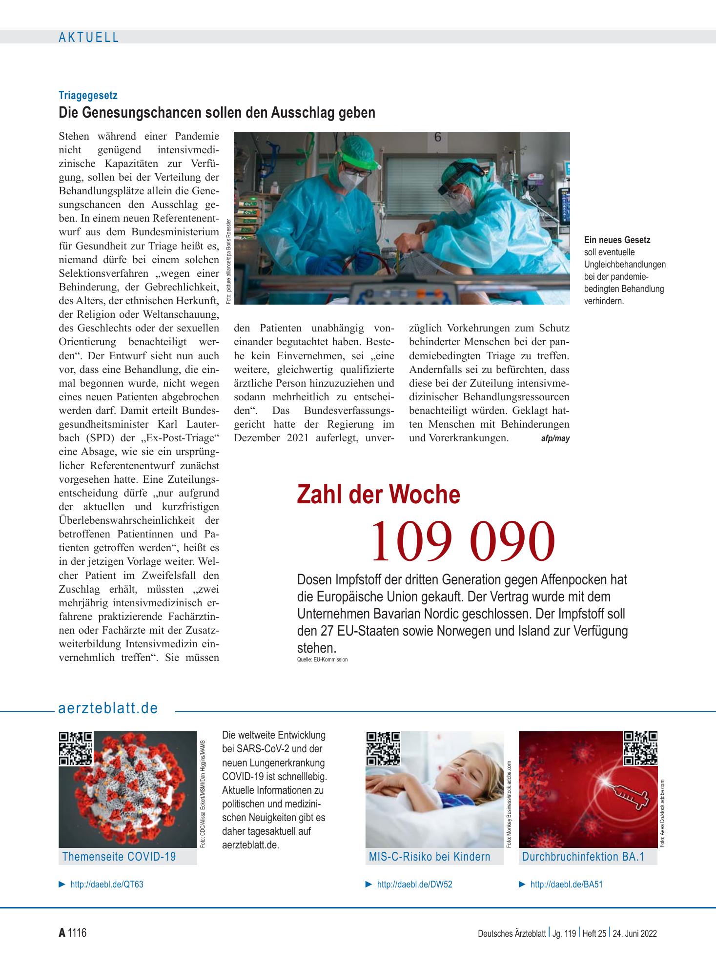 Vorschauseite 1: aerzteblatt.de – Deutsches Ärzteblatt