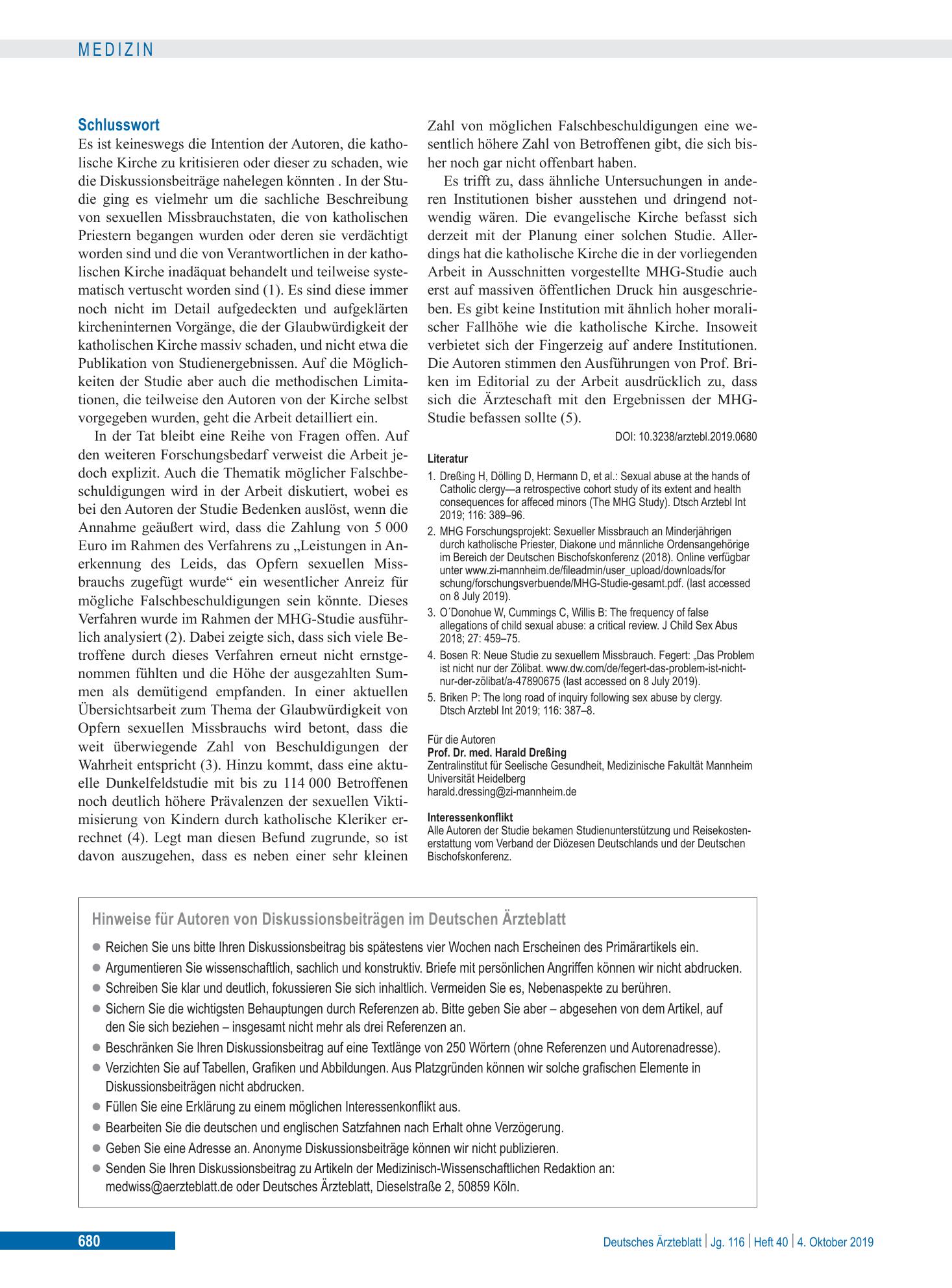 Vorschauseite 1: Schlusswort – Deutsches Ärzteblatt
