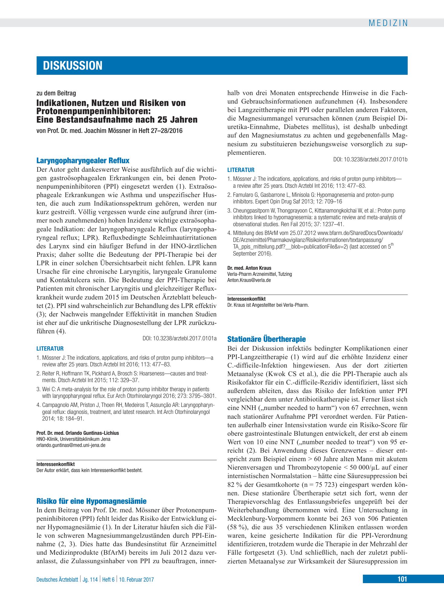 Vorschauseite 1: Stationäre Übertherapie – Deutsches Ärzteblatt