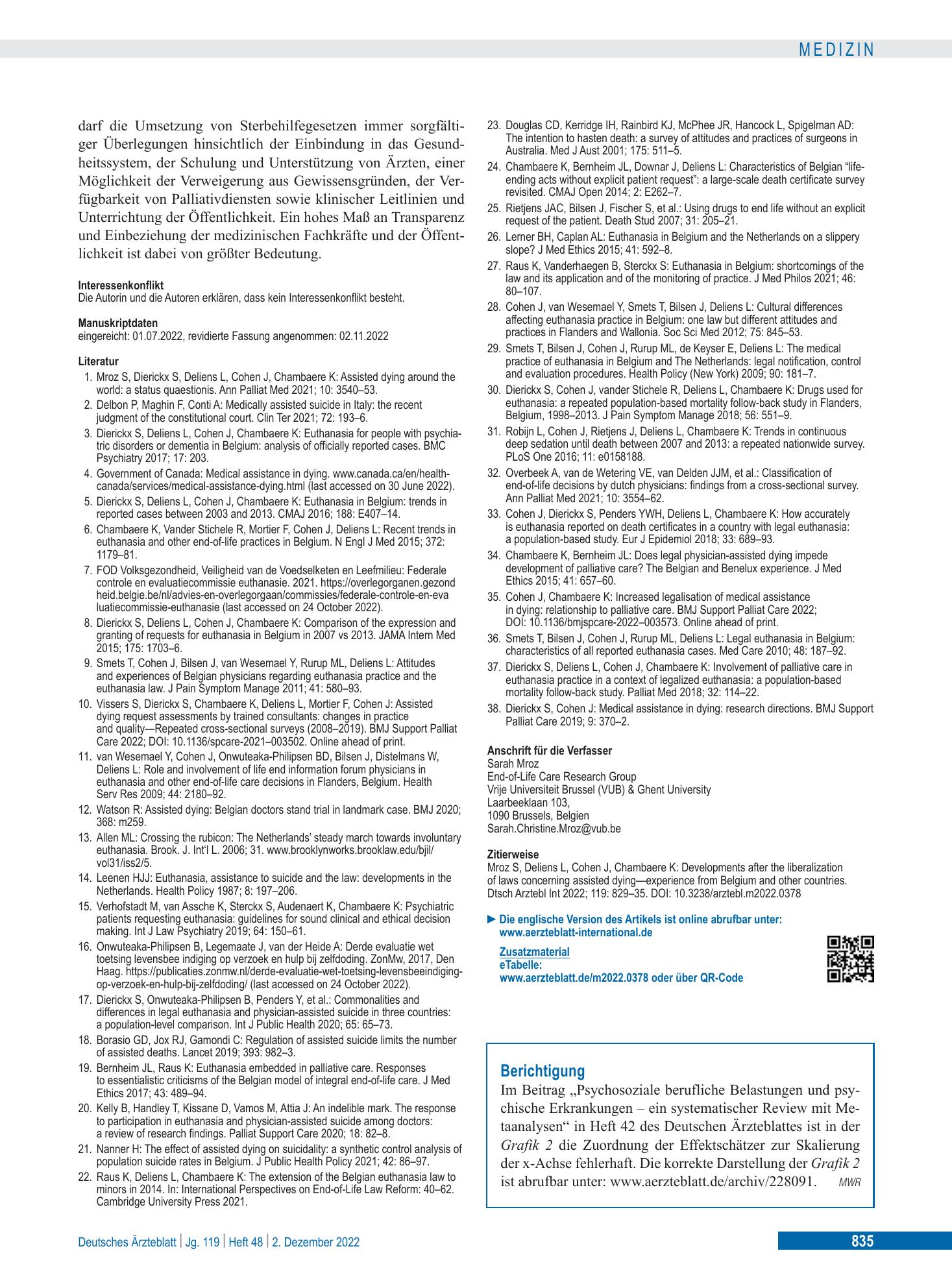 Vorschauseite 1: Berichtigung – Deutsches Ärzteblatt