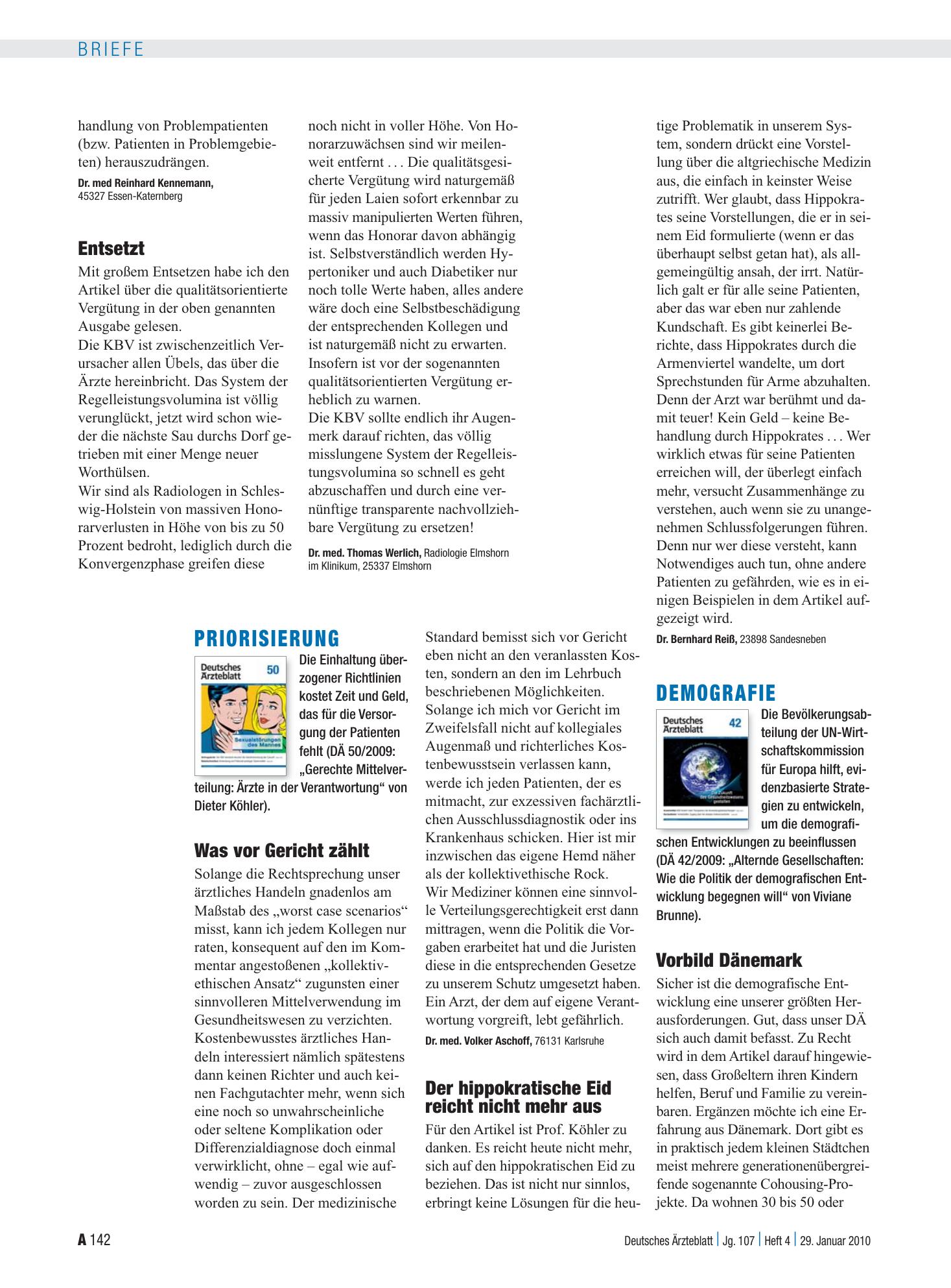 Vorschauseite 1: Demografie: Vorbild Dänemark – Deutsches Ärzteblatt