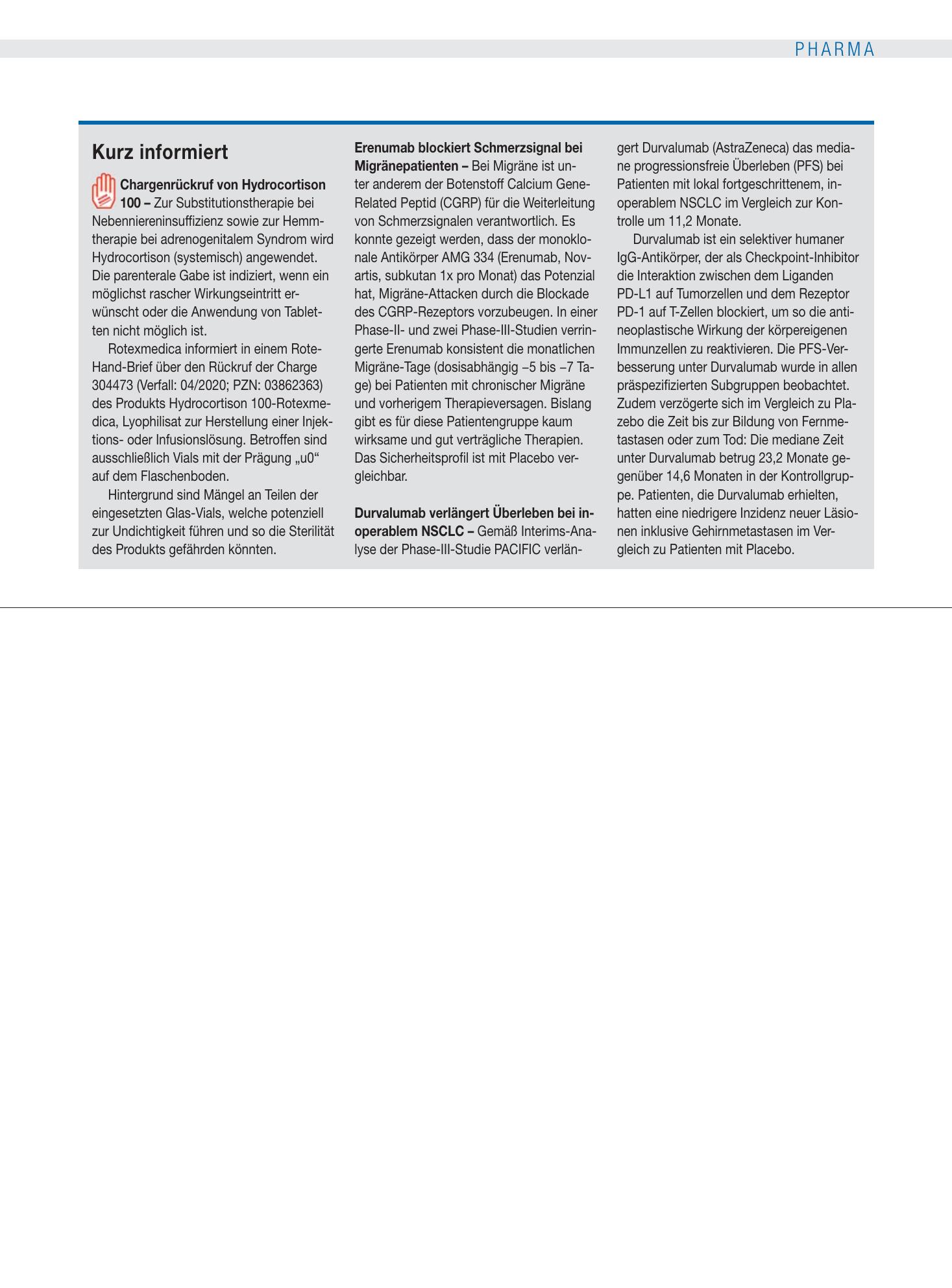 Vorschauseite 1: Kurz informiert – Deutsches Ärzteblatt