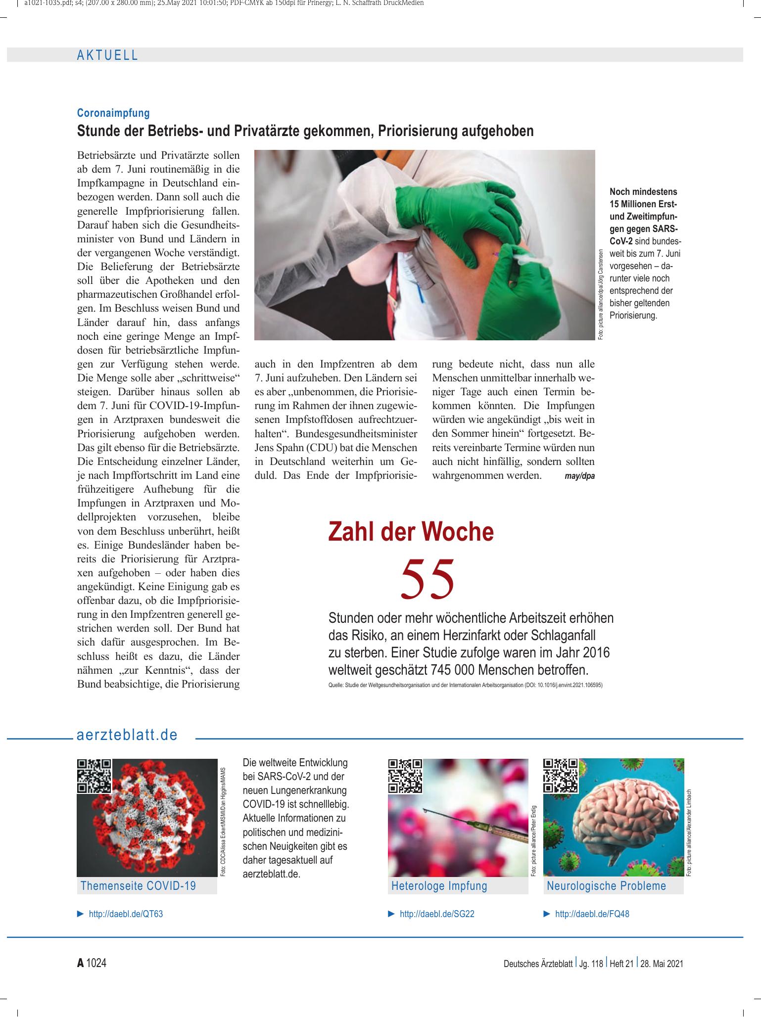 Vorschauseite 1: aerzteblatt.de – Deutsches Ärzteblatt