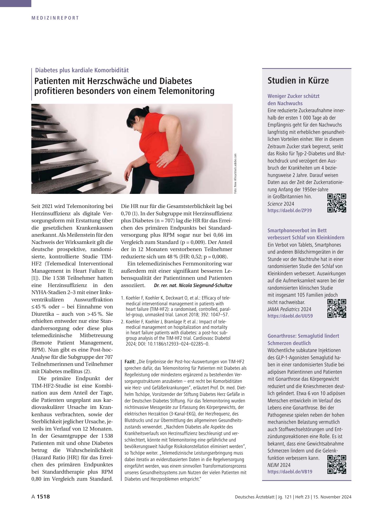 Vorschauseite 1: Studien in Kürze – Deutsches Ärzteblatt