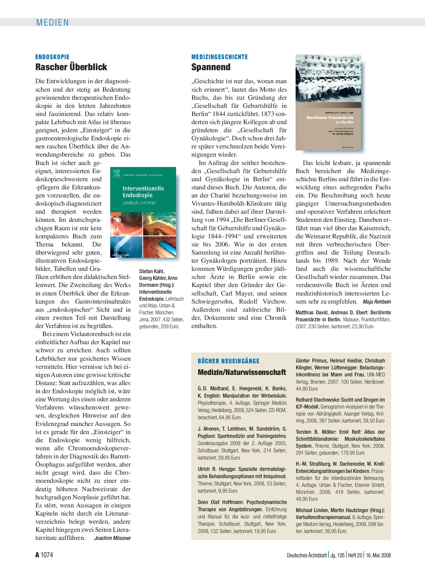 Vorschauseite 1: Endoskopie: Rascher Überblick – Deutsches Ärzteblatt