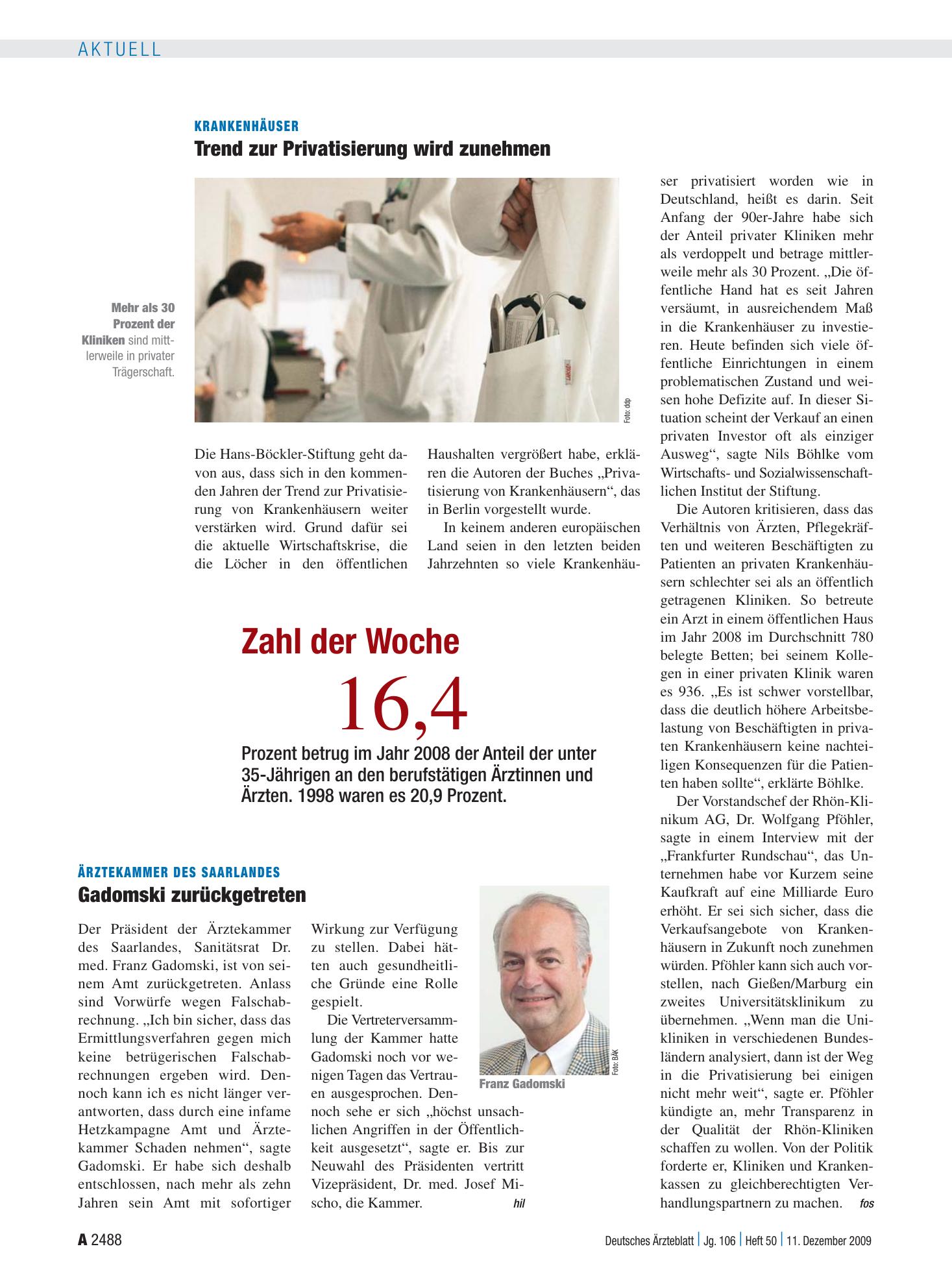 Vorschauseite 1: Zahl der Woche: 16,4 – Deutsches Ärzteblatt