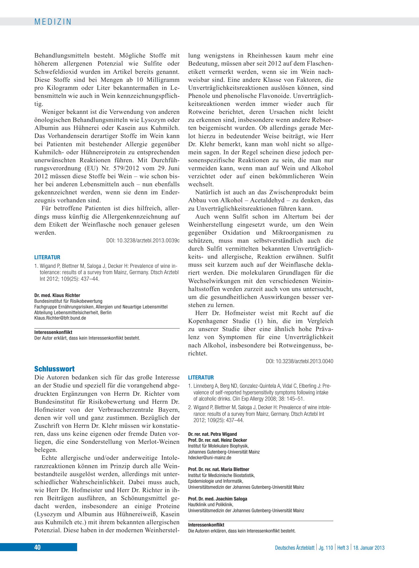Vorschauseite 1: Schlusswort – Deutsches Ärzteblatt