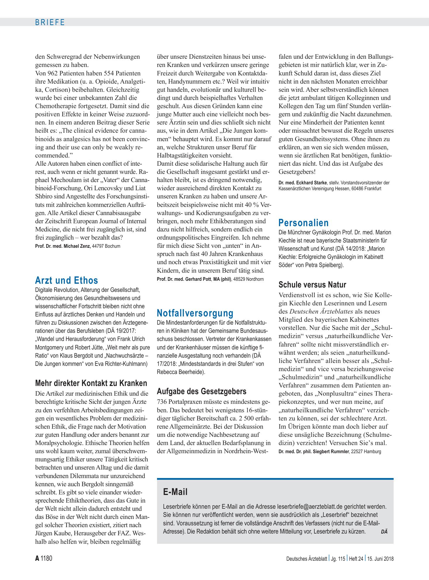 Vorschauseite 1: Notfallversorgung: Aufgabe des Gesetzgebers – Deutsches Ärzteblatt