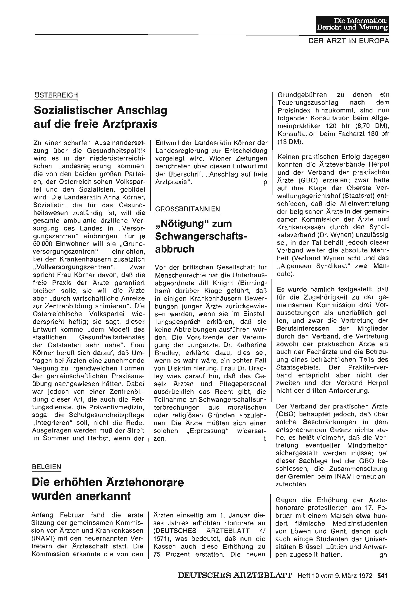 Vorschauseite 1: Grossbritannien: „Nötigung" zum Schwangerschaftsabbruch
