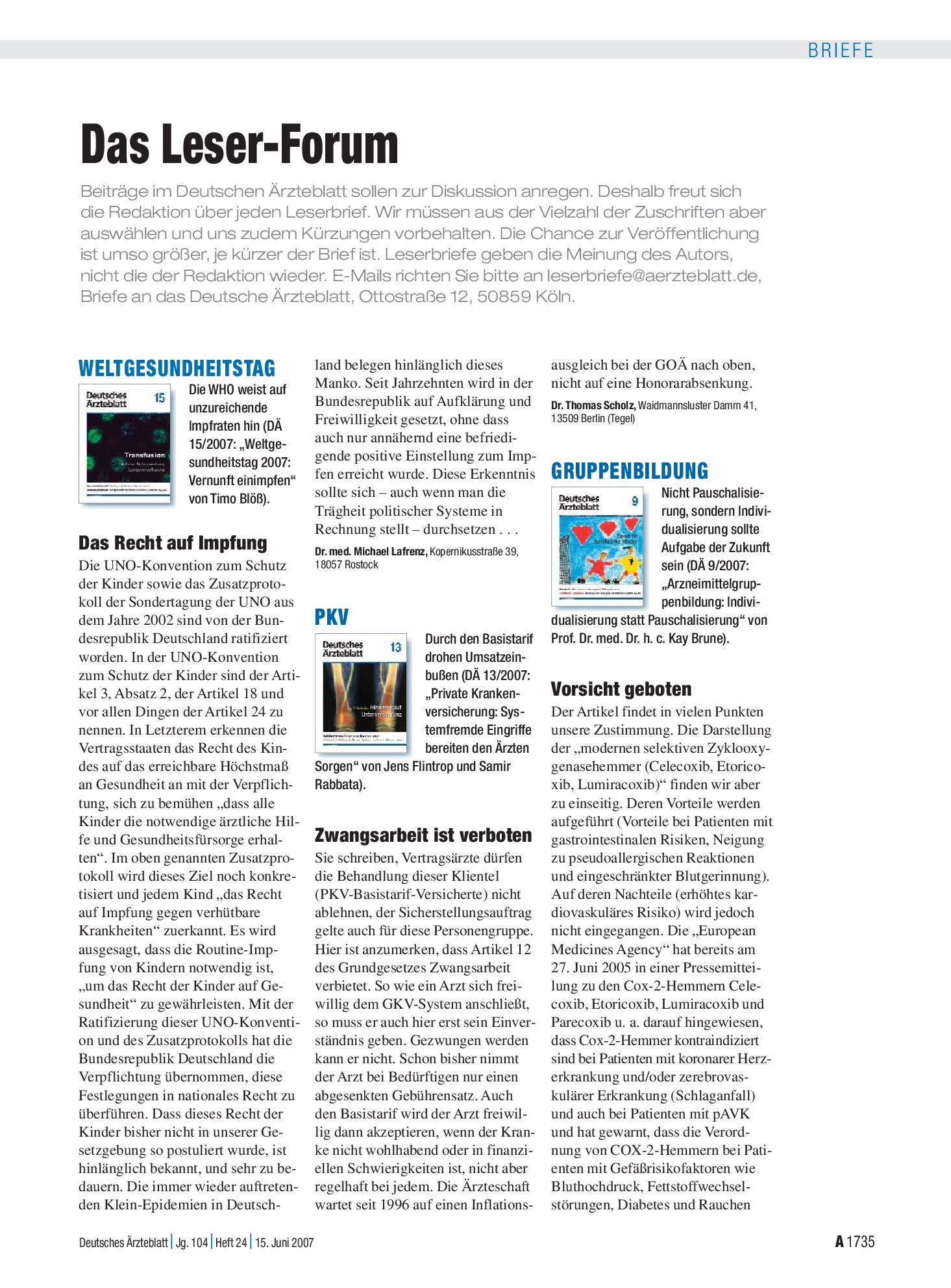 Vorschauseite 1: Gruppenbildung: Vorsicht geboten – Deutsches Ärzteblatt