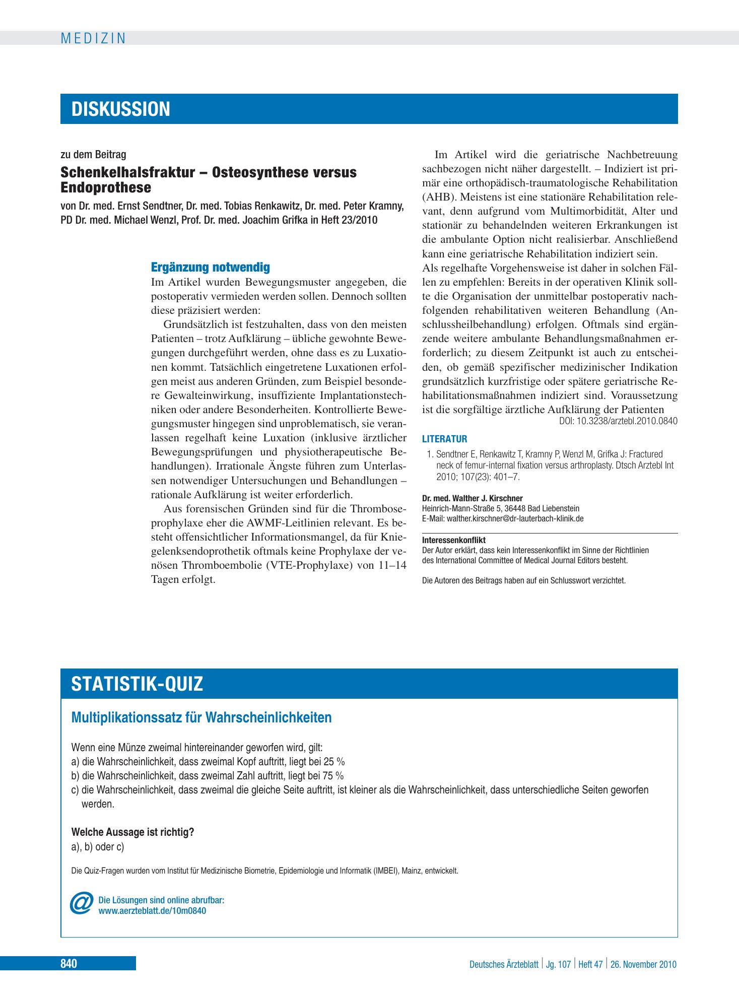 Vorschauseite 1: Ergänzung notwendig – Deutsches Ärzteblatt
