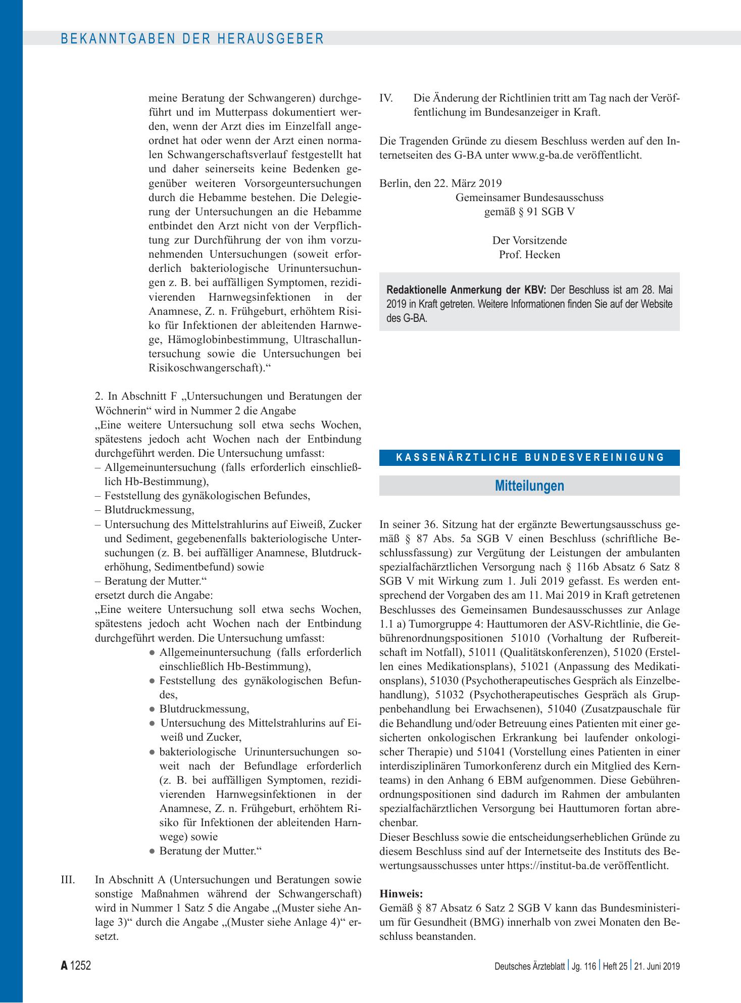 Vorschauseite 1: Mitteilungen – Deutsches Ärzteblatt