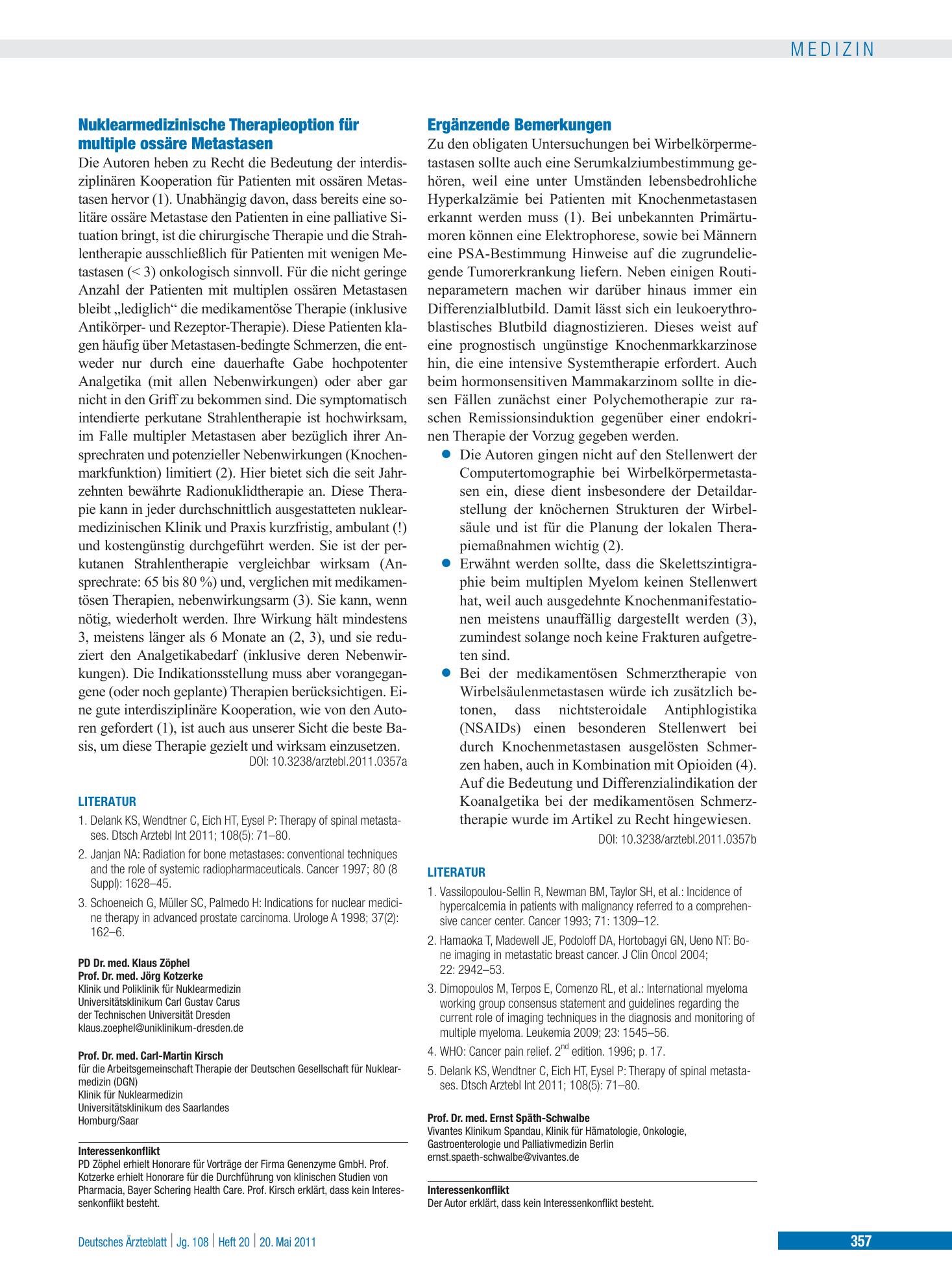 Vorschauseite 1: Ergänzende Bemerkungen – Deutsches Ärzteblatt